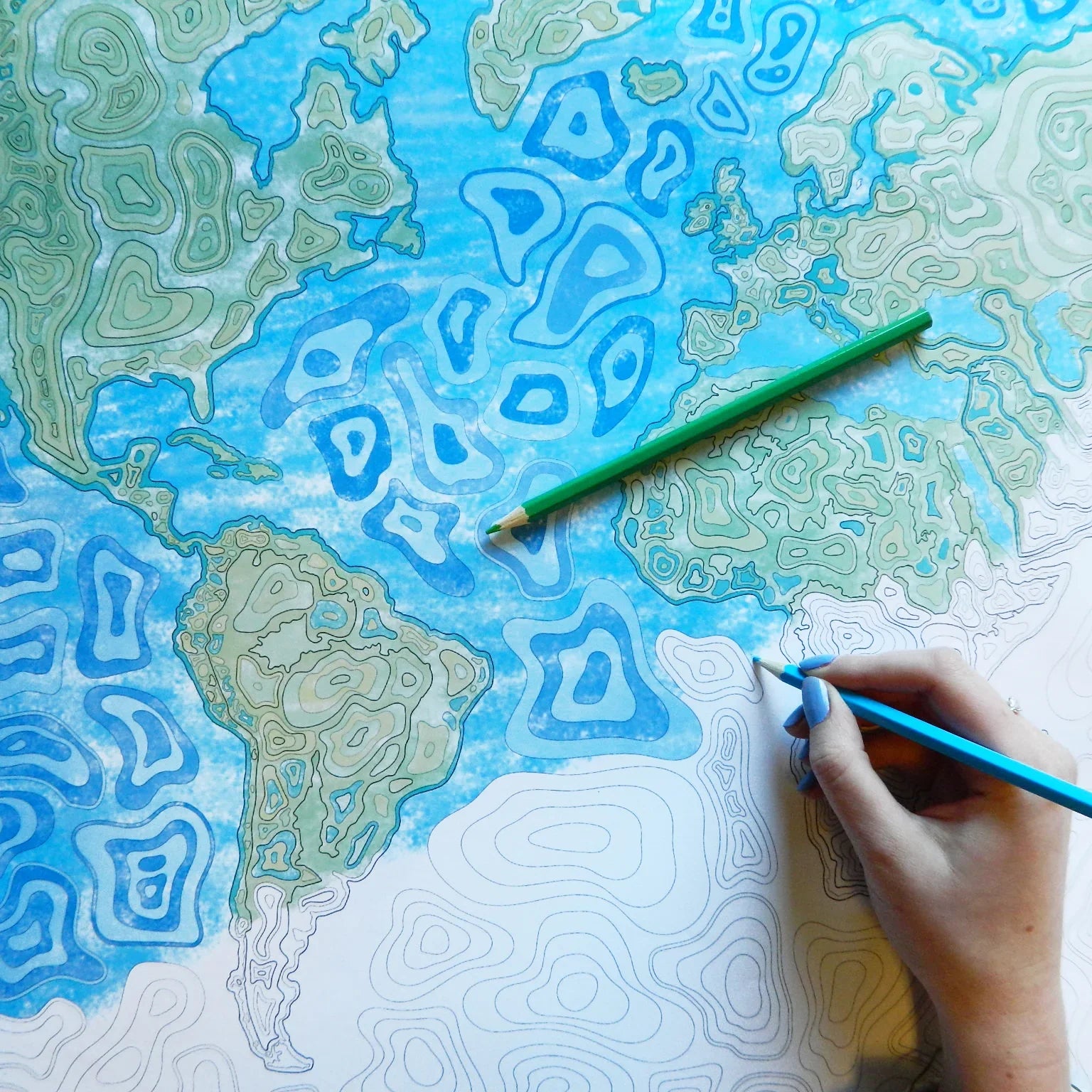 Art Therapy - Colouring in maps - Maps International Blog