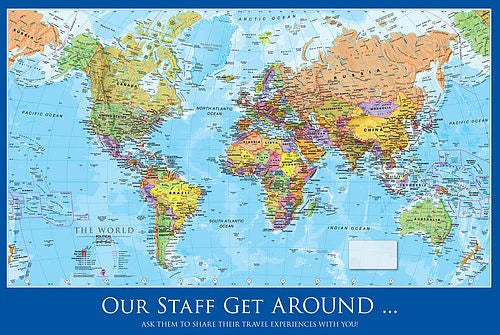 Personalised World Map Gets The Thumbs Up