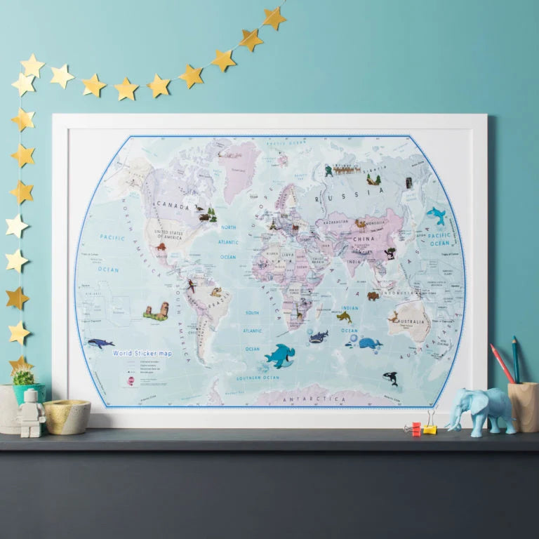 Pick a World Map for Kids’ Bedrooms to help spark a love for Travel!