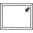 Pinboard & Wood Frame White