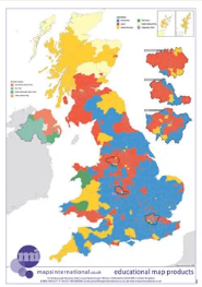 UK map with parliamentary boundaries and names.