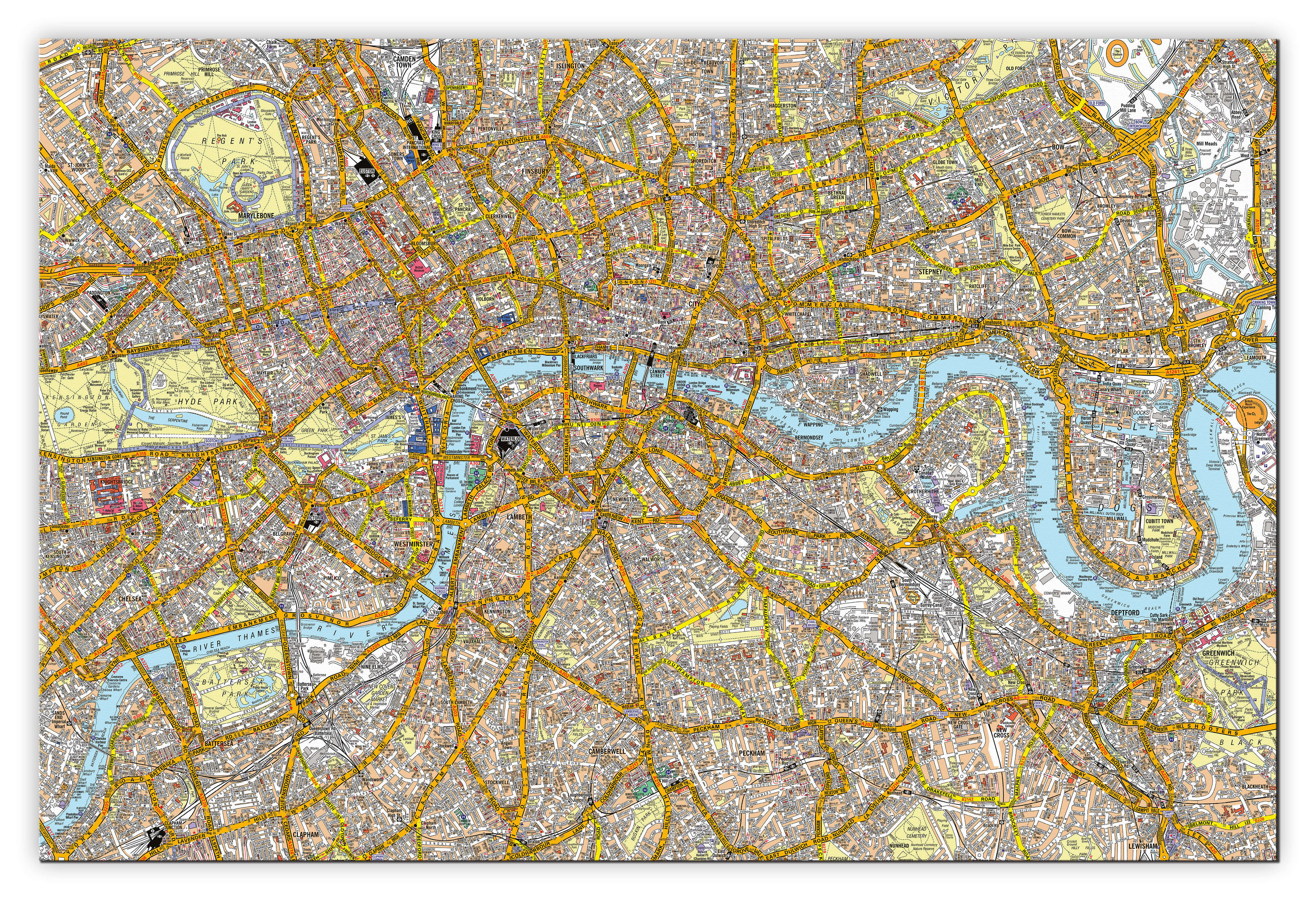 AZ01378_L_CANVA - A-Z Canvas London Street Map