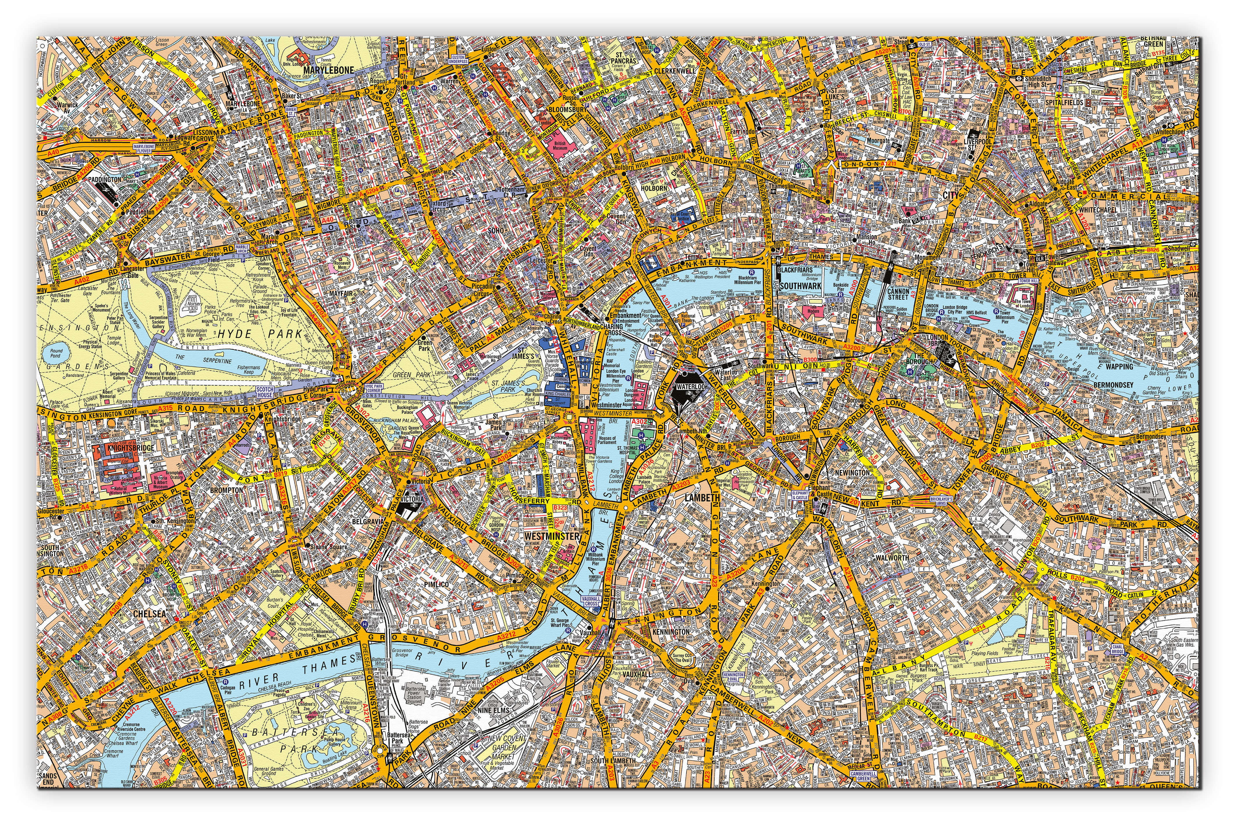 AZ01378_M_CANVA - A-Z Canvas London Street Map