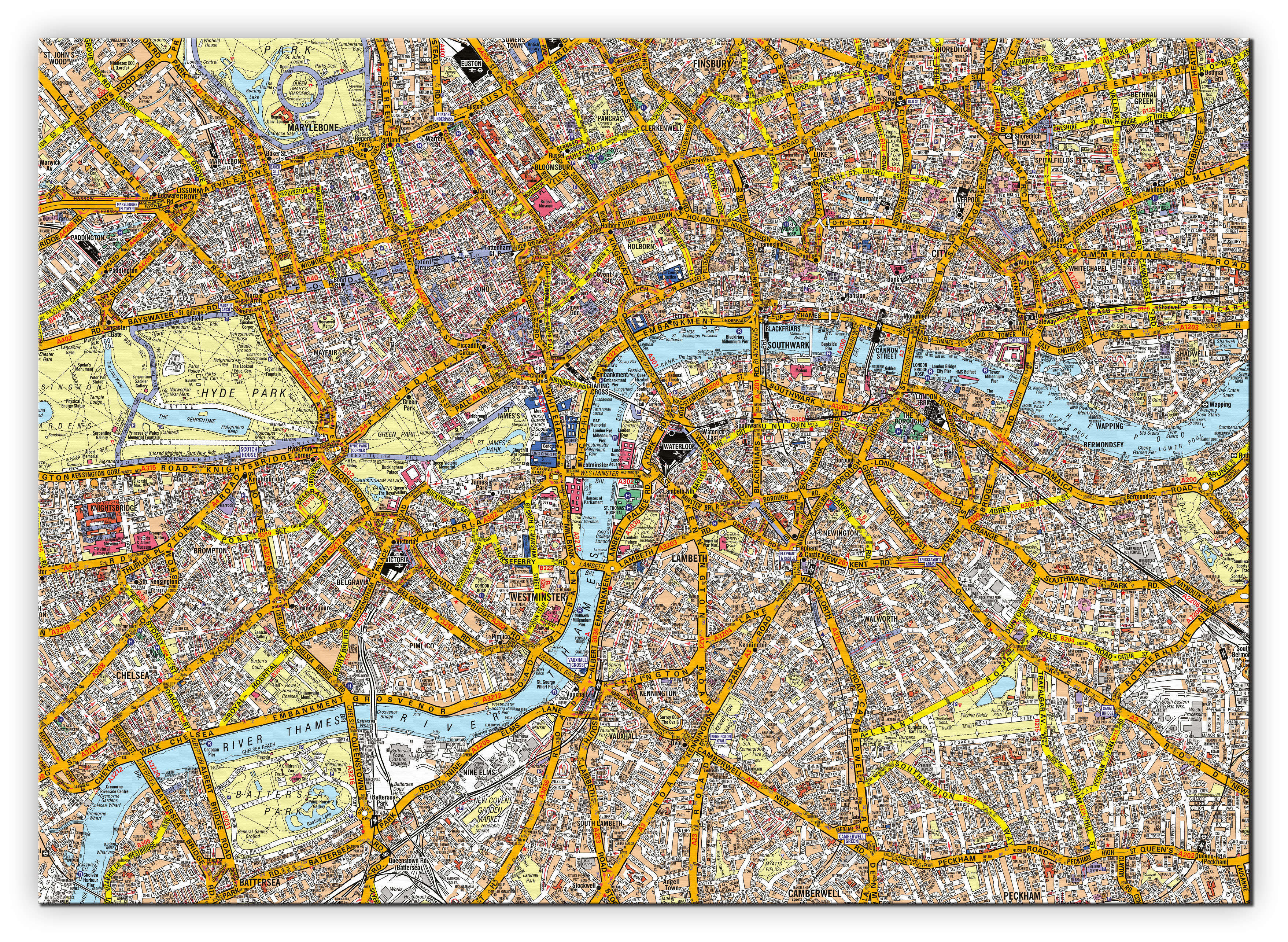 AZ01378_S_CANVA - A-Z Canvas London Street Map