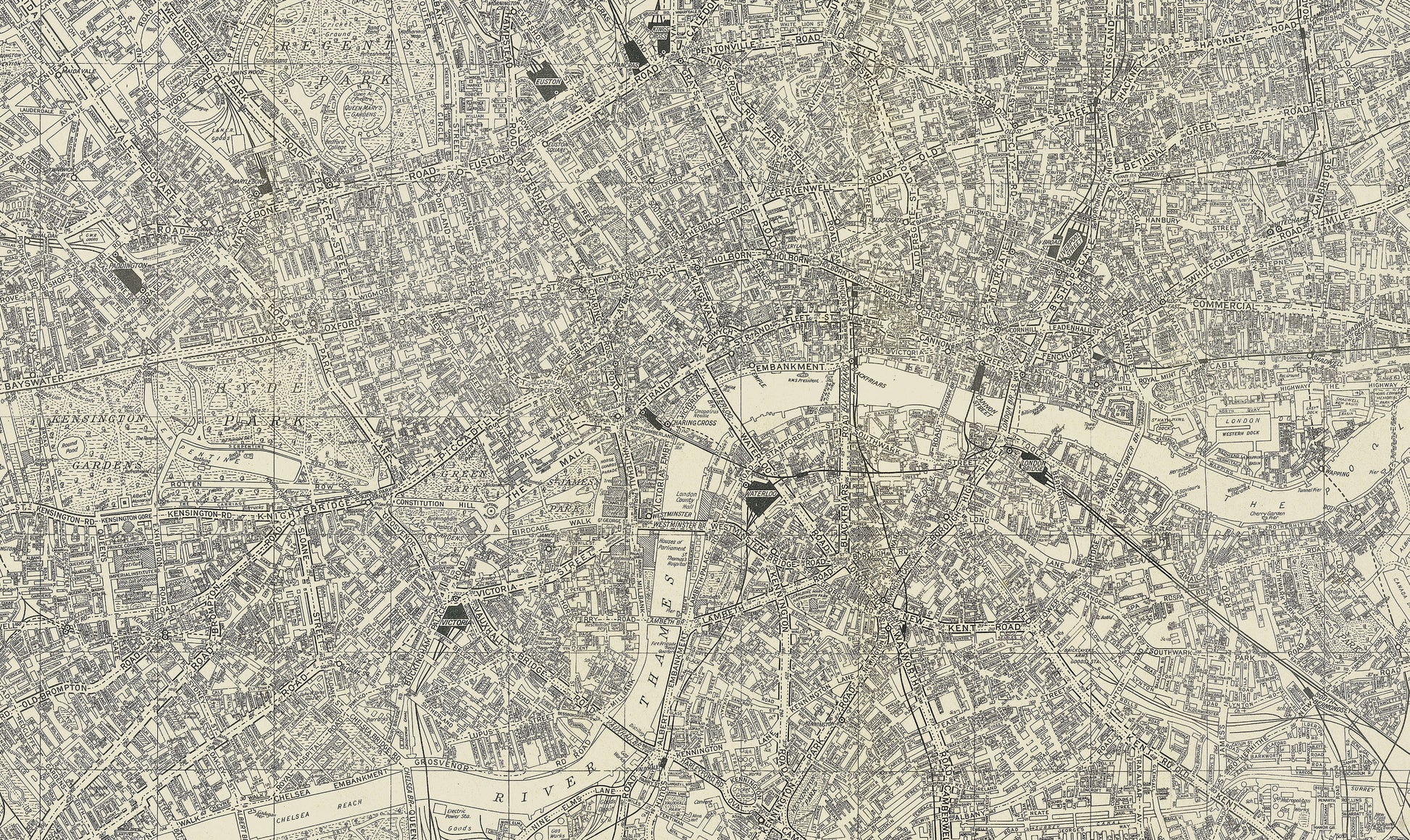 AZ01399_H_CANRL - A-Z Historical Canvas Map Central London