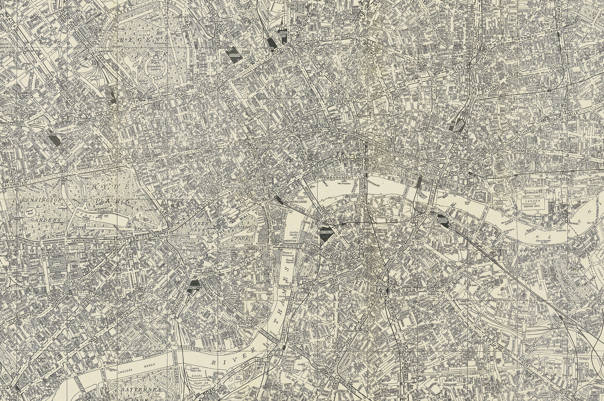AZ01399_L_CANRL - A-Z Historical Canvas Map Central London