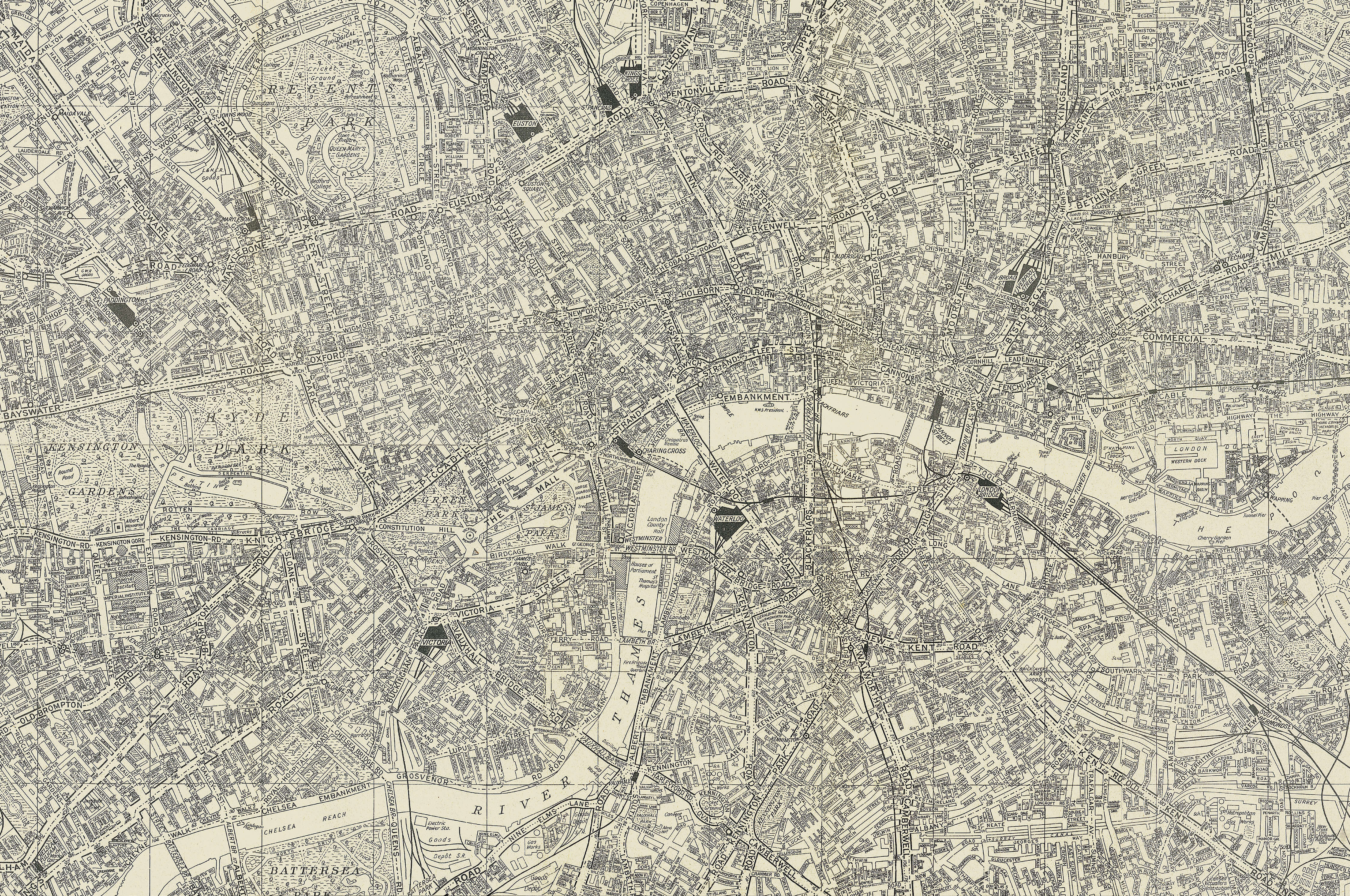 AZ01399_L_CANRL - A-Z Historical Canvas Map Central London