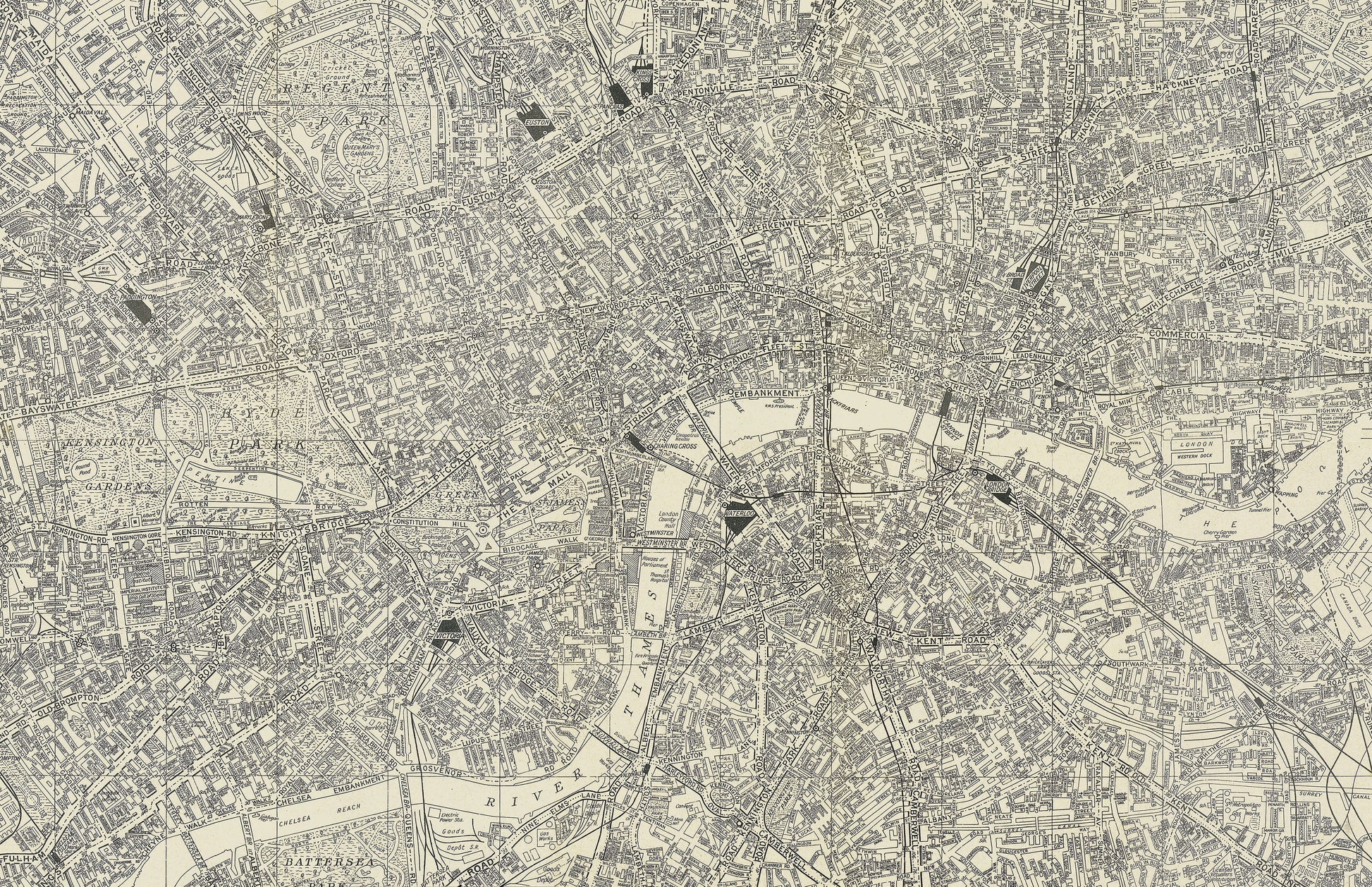 AZ01399_M_CANRL - A-Z Historical Canvas Map Central London