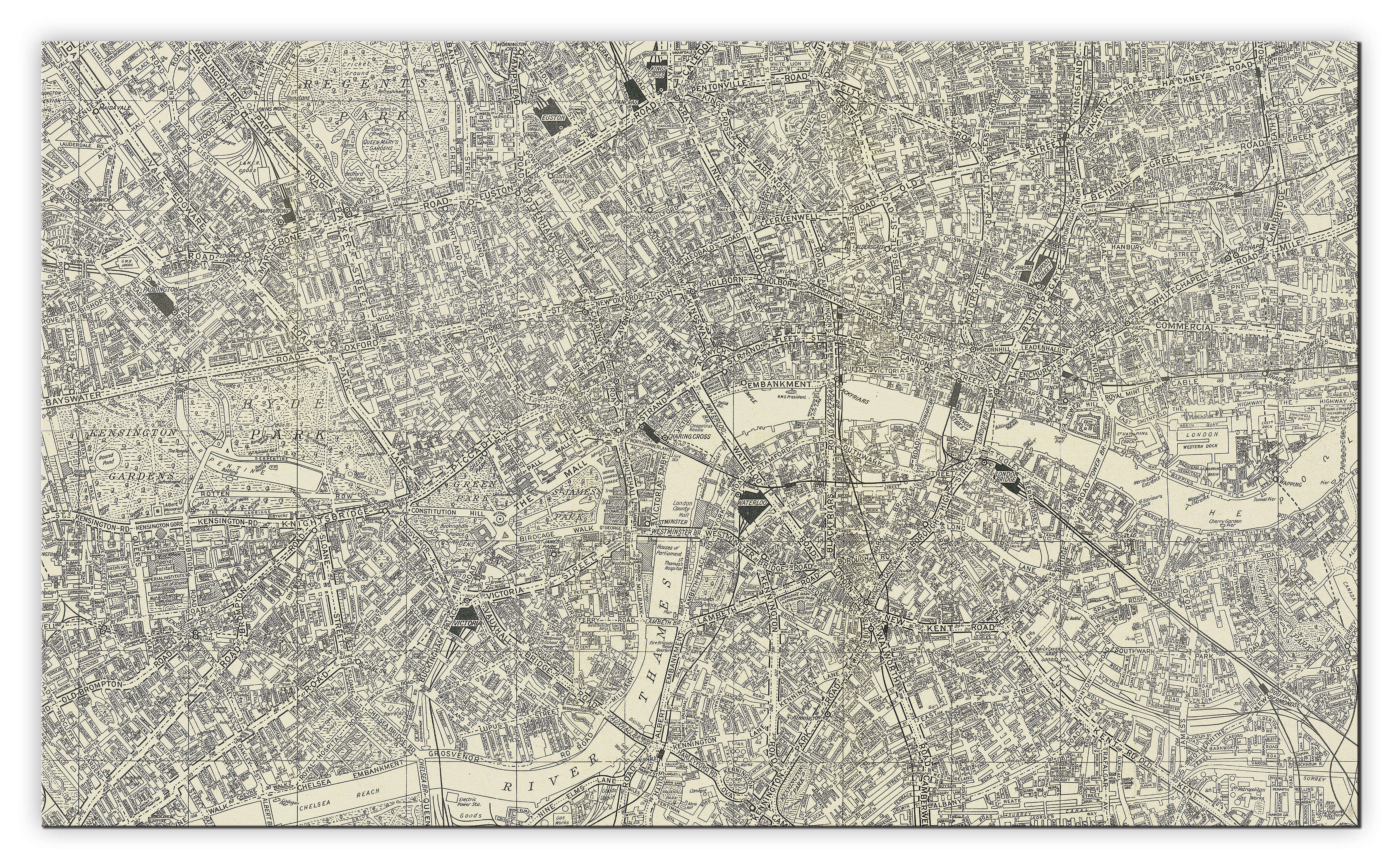 AZ01399_H_CANVA - A-Z Historical Canvas Map Central London