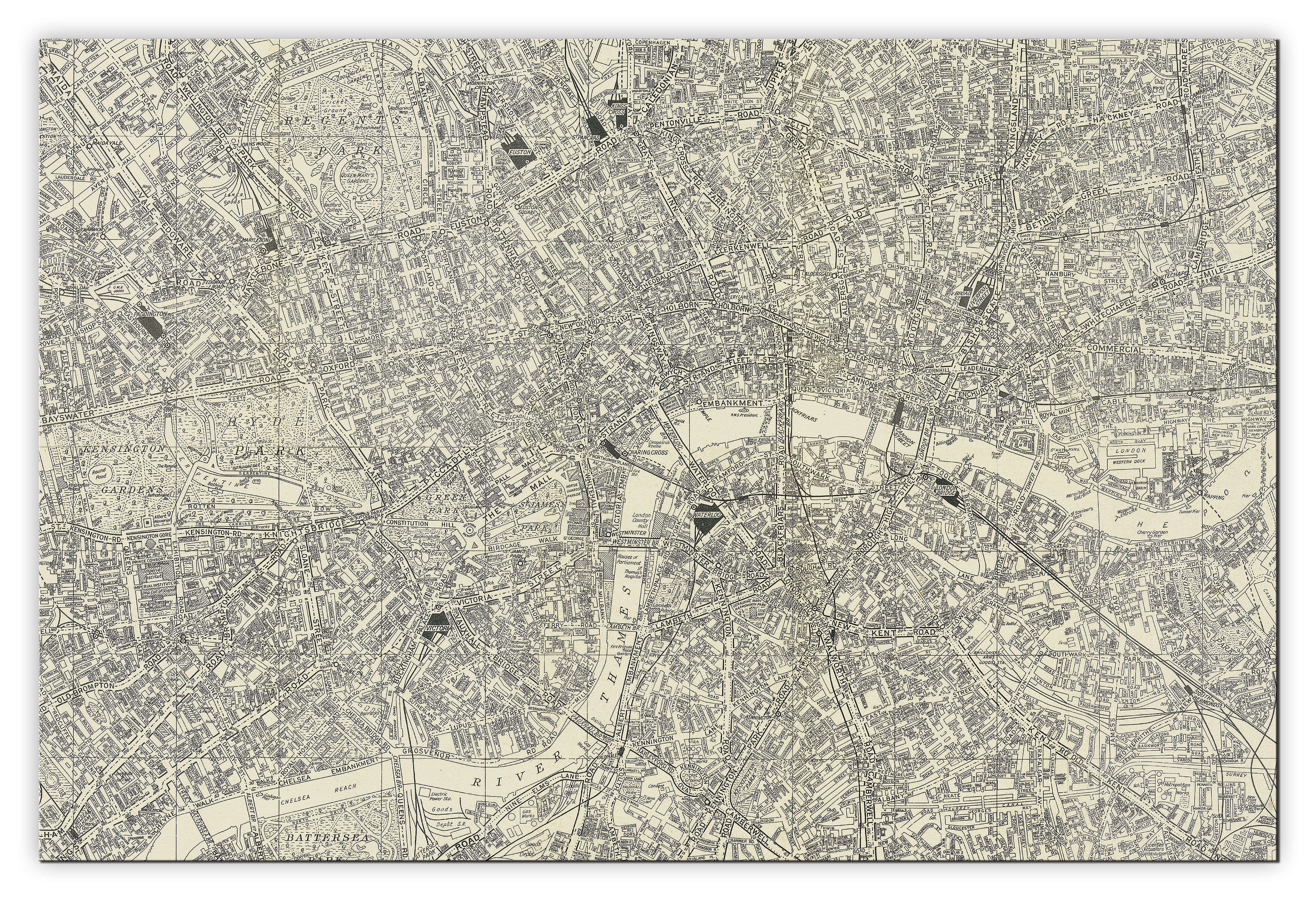 AZ01399_L_CANVA - A-Z Historical Canvas Map Central London