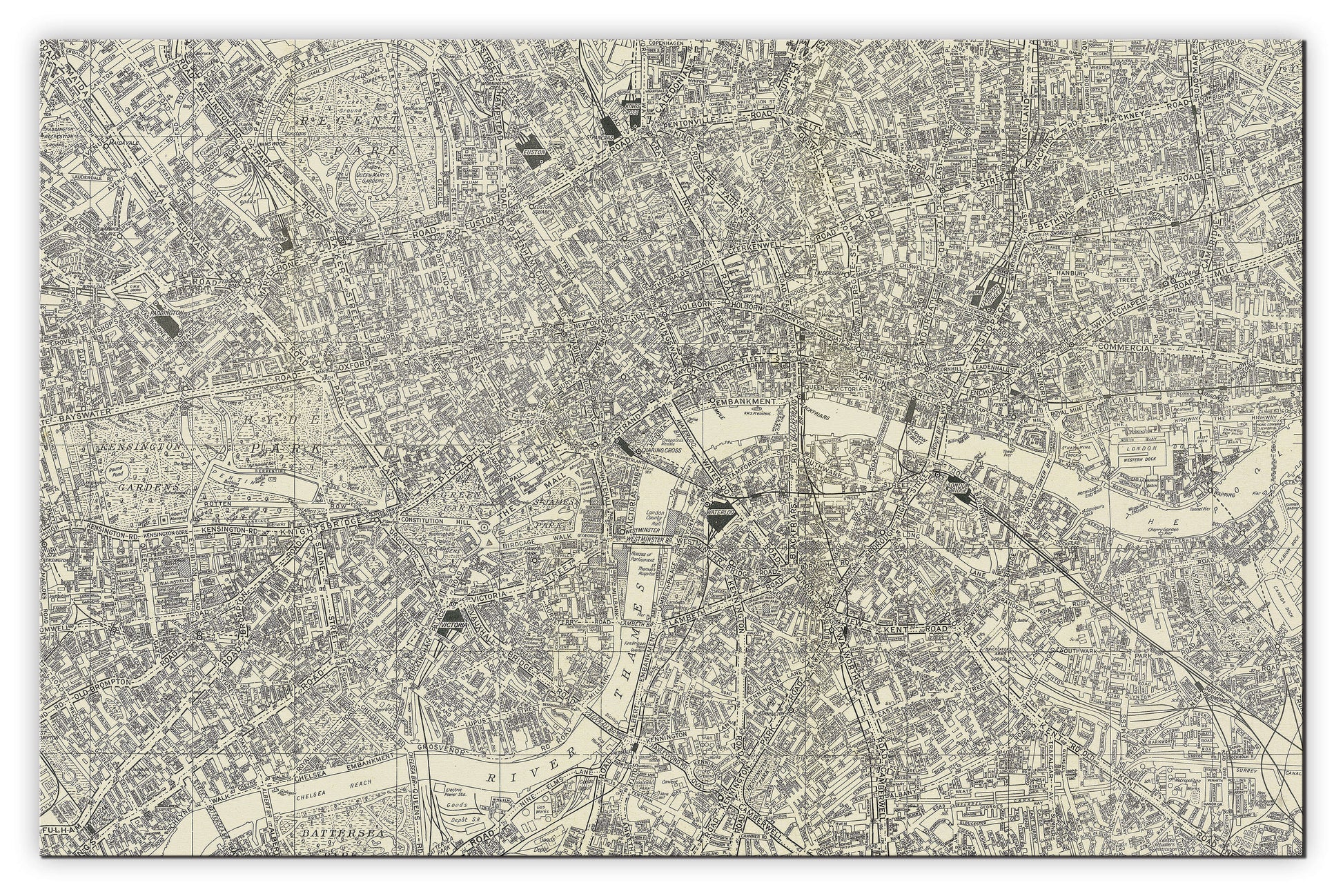 AZ01399_M_CANVA - A-Z Historical Canvas Map Central London