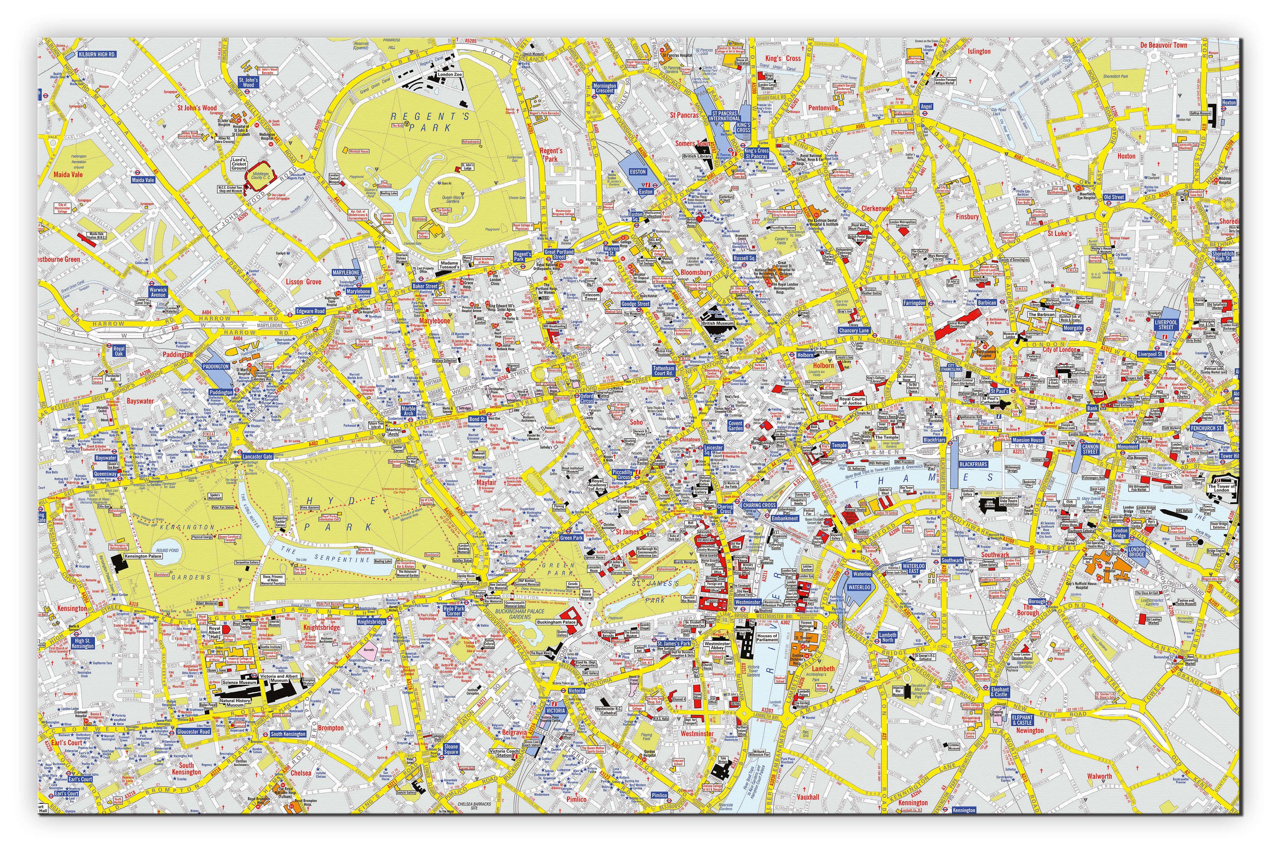 AZ01407_M_CANVA - A-Z Visitors' Map London