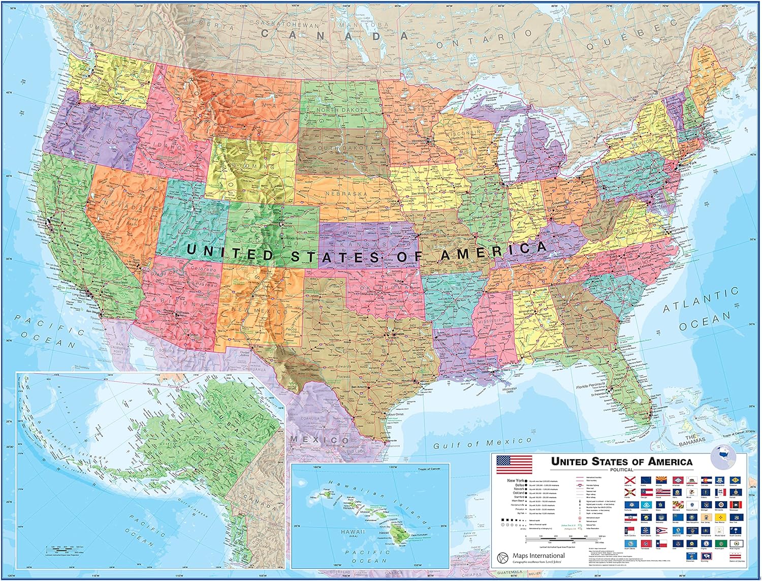 CM00021A_SS_FSLAM - USA Wall Map Political