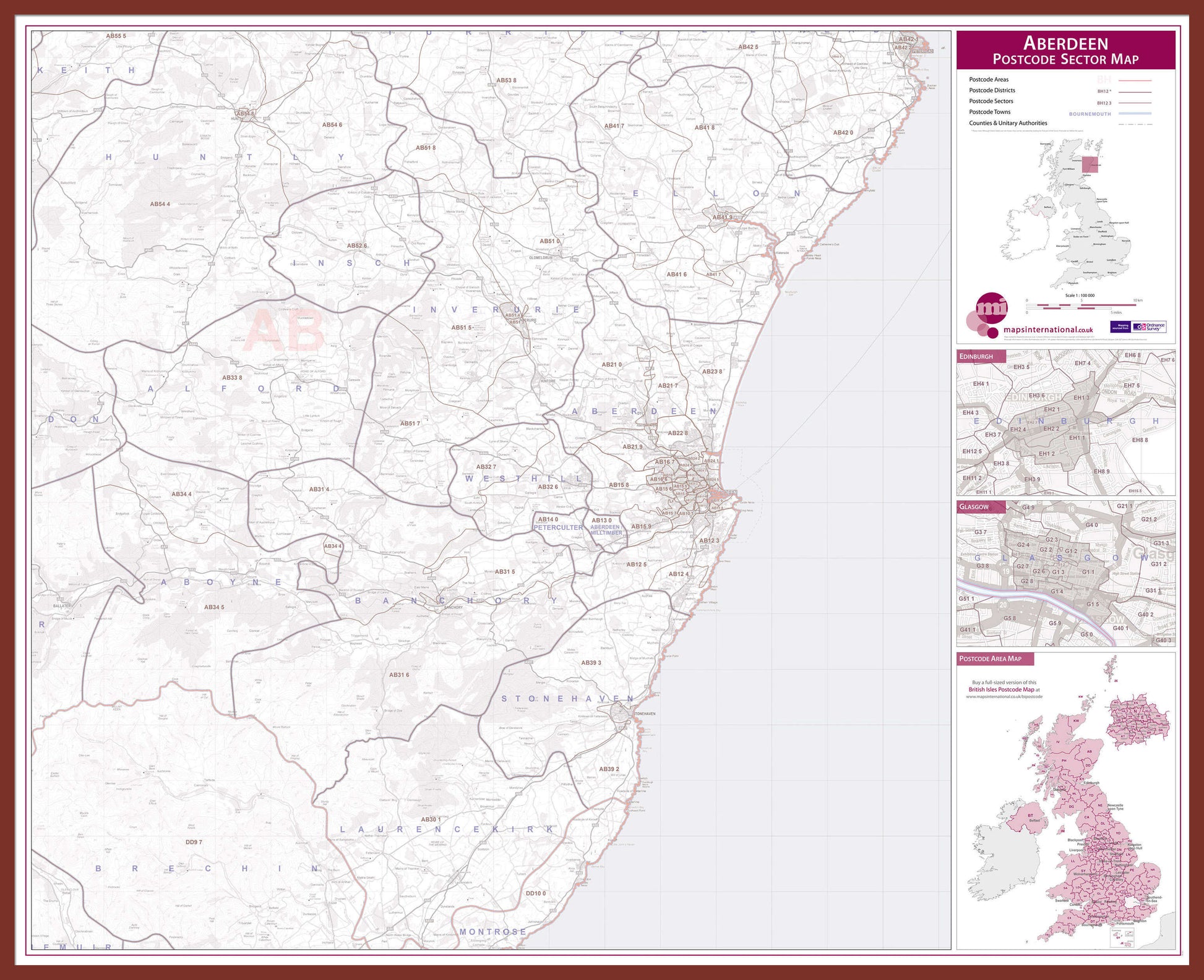 UK00760_L_LBDOK - Aberdeen Postcode Sector Map