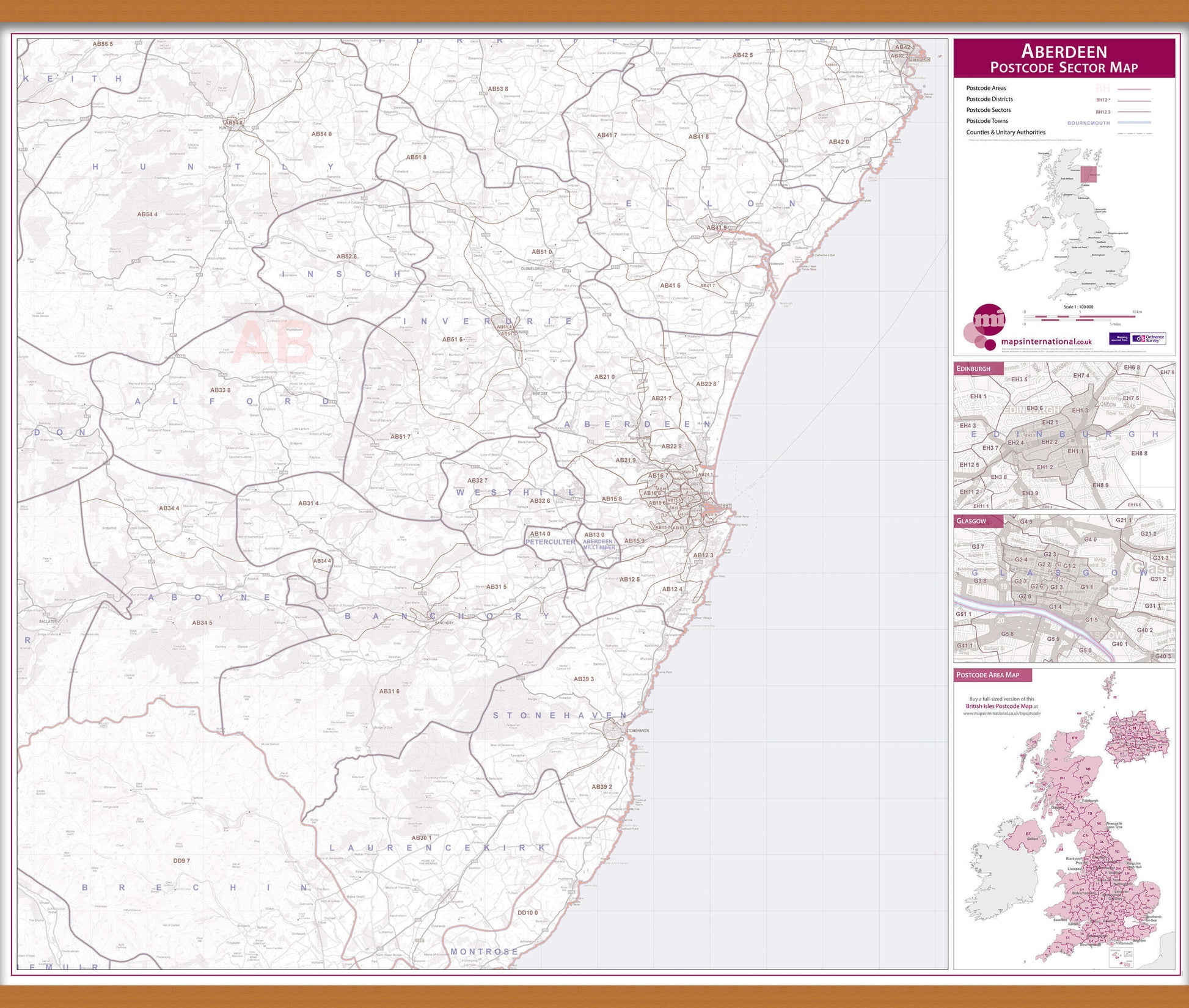 UK00760_L_LWDHB - Aberdeen Postcode Sector Map