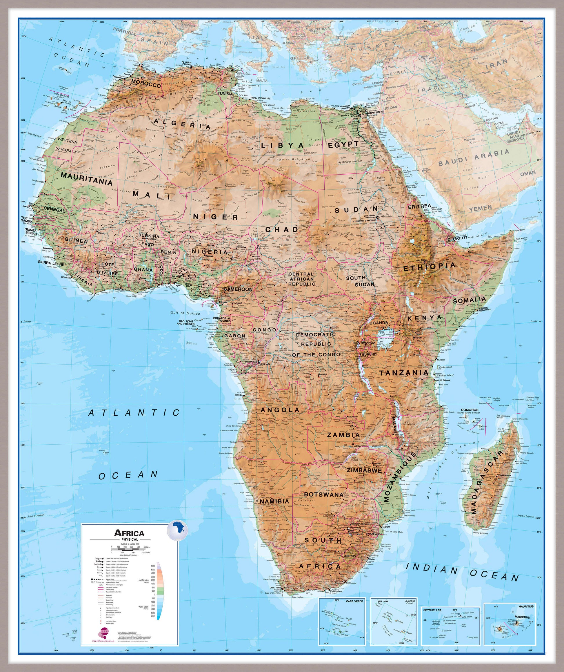 CT00406_H_MGFAL - Africa Wall Map Physical