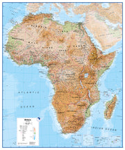 Africa Wall Map Physical