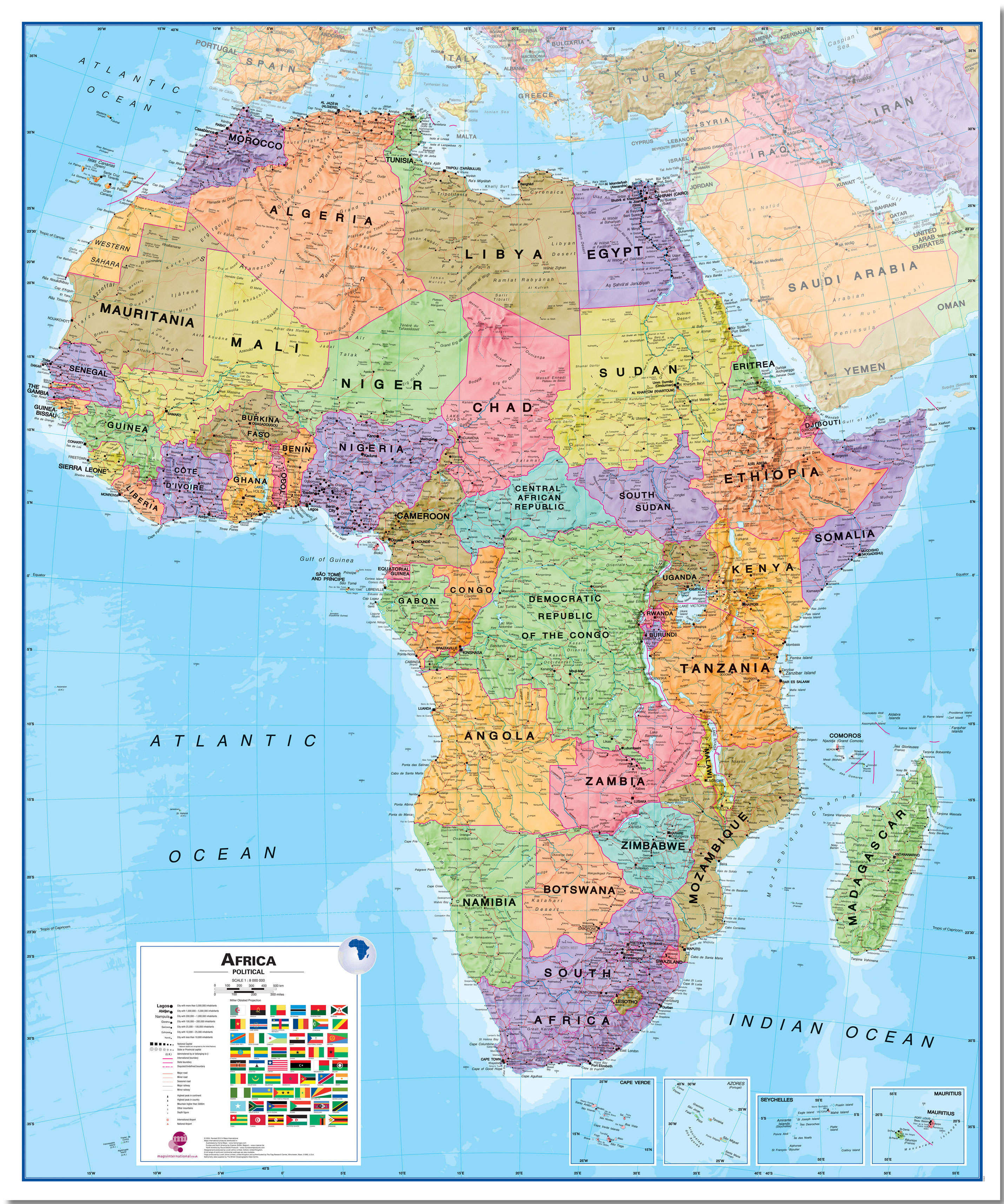 CT00014_L_LMBRD - Africa Wall Map Political
