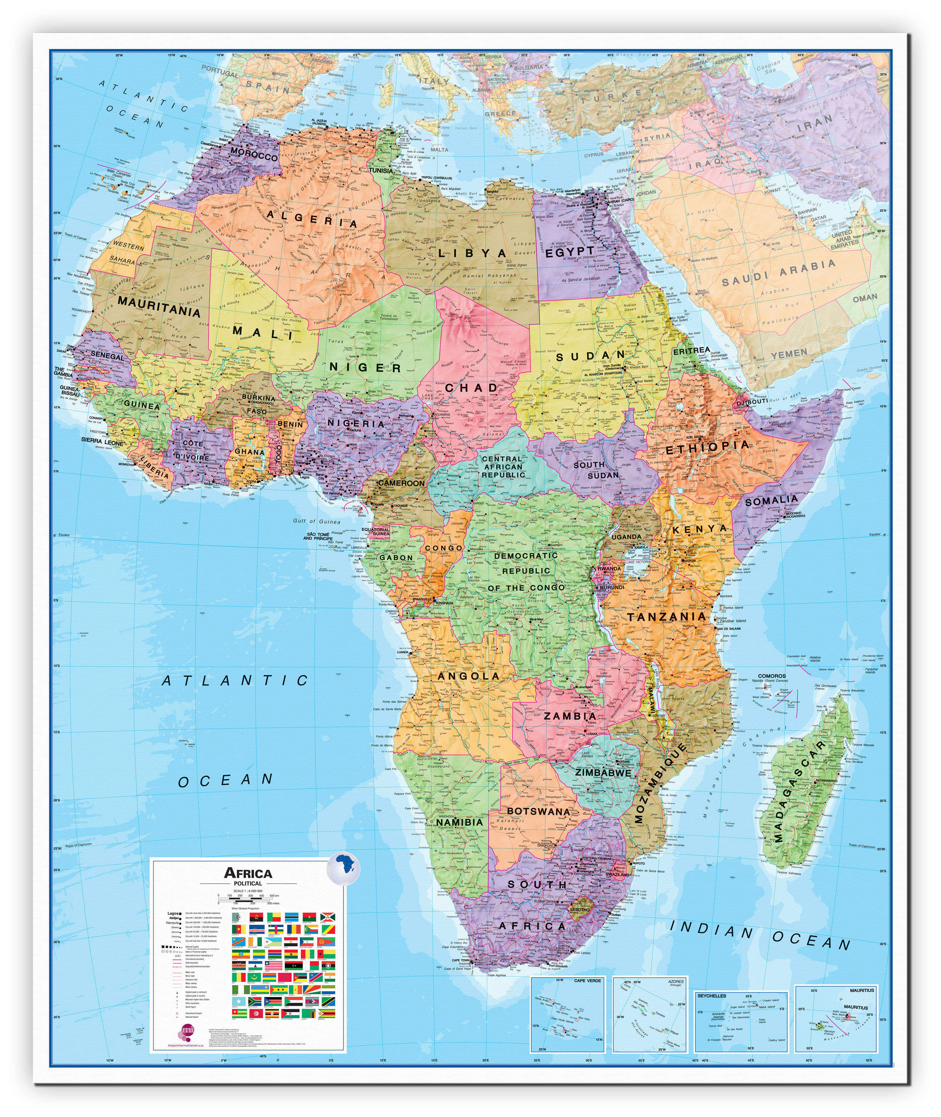 CT00014_L_CANVA - Africa Wall Map Political
