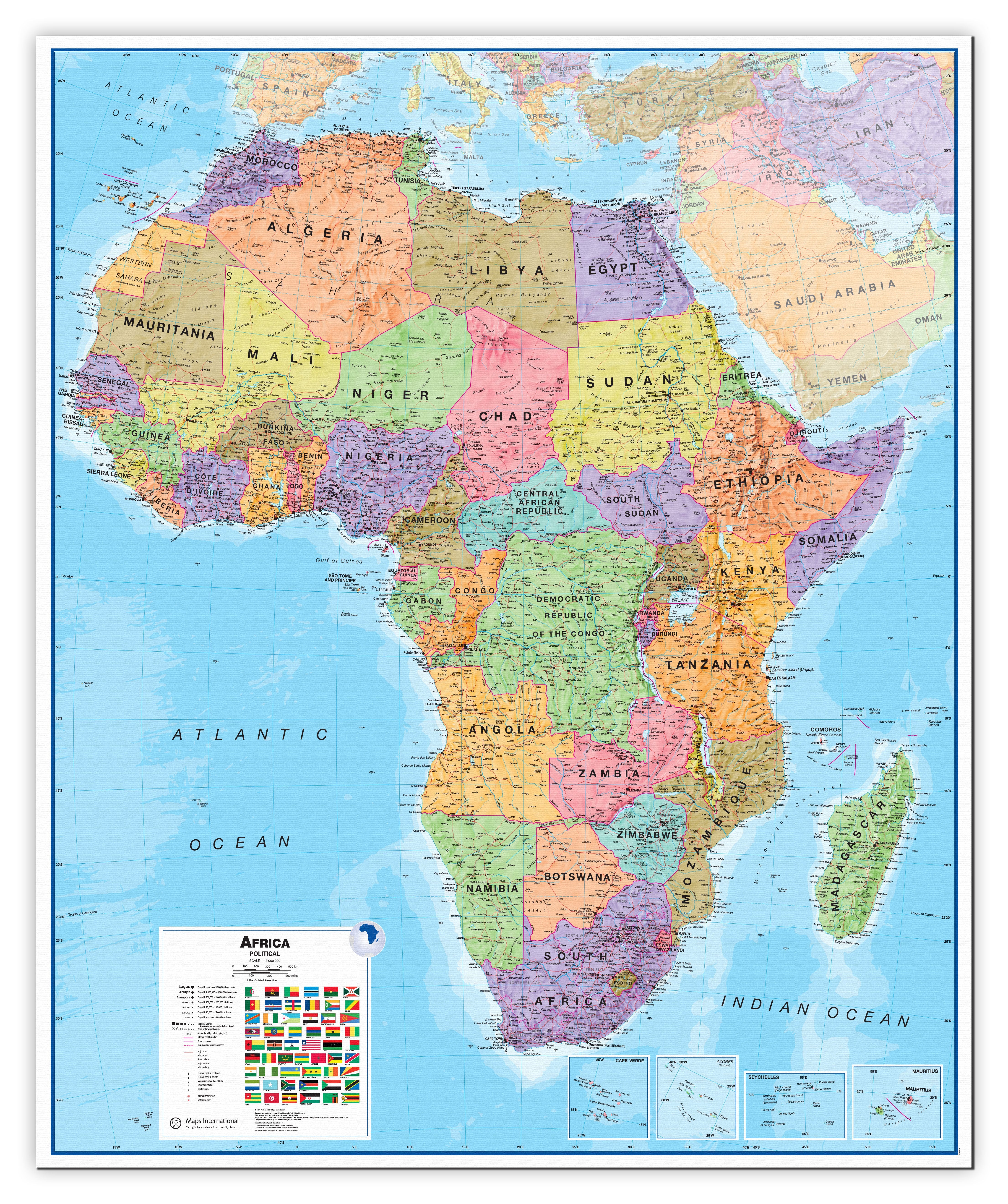 CT00014_L_CANVA - Africa Wall Map Political