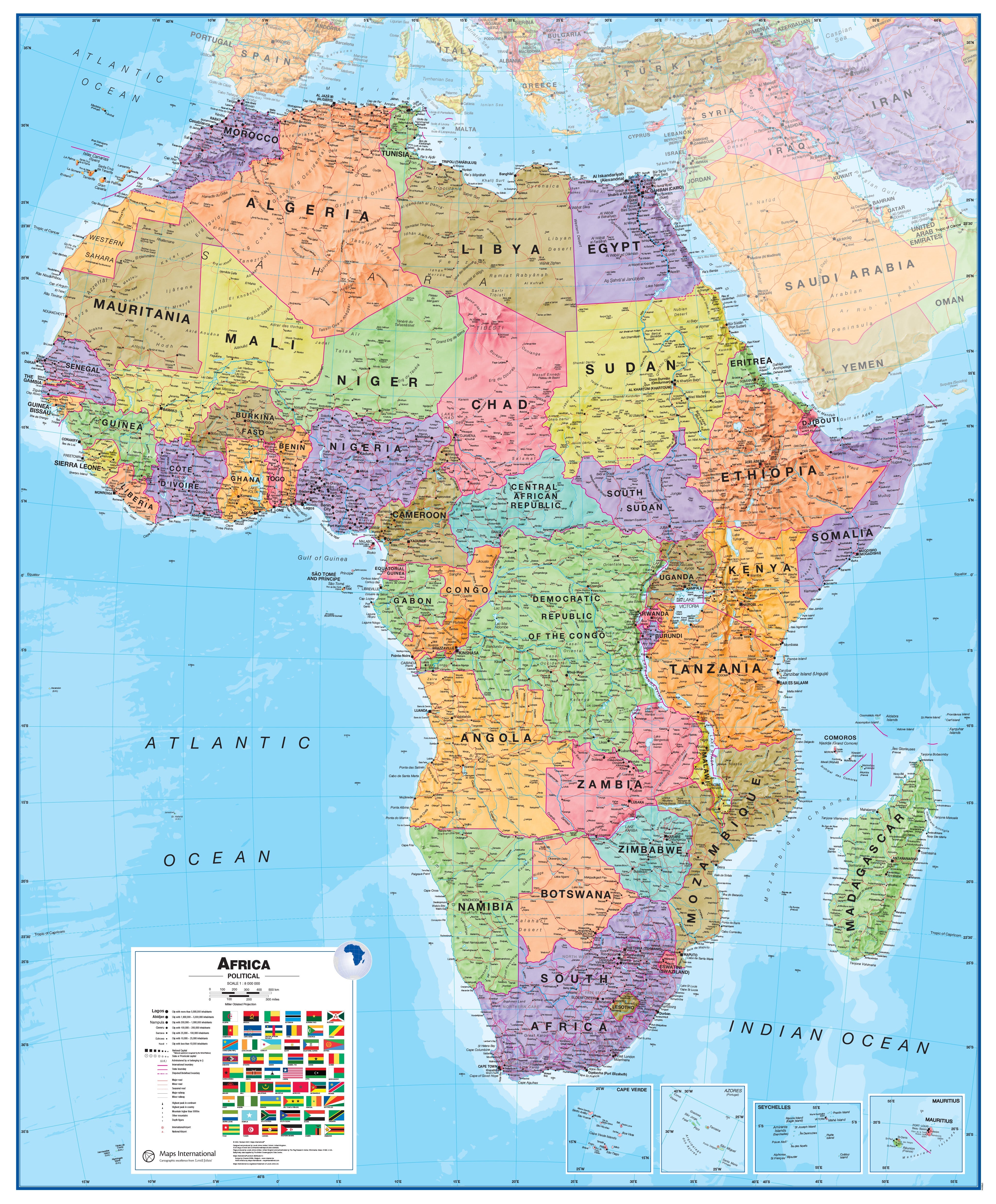 CT00014_L_PAPER - Africa Wall Map Political
