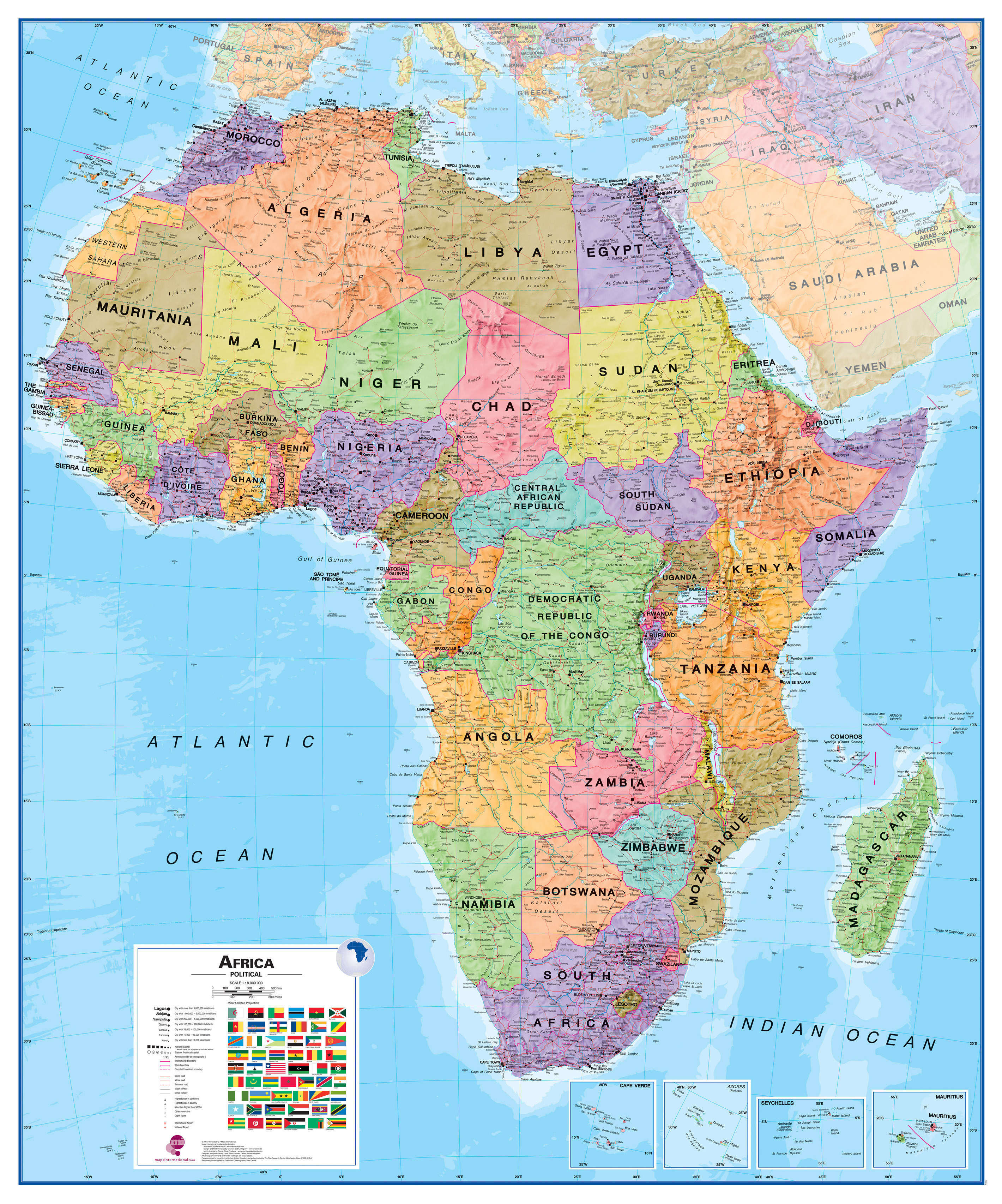 CT00014_L_FSLAM - Africa Wall Map Political