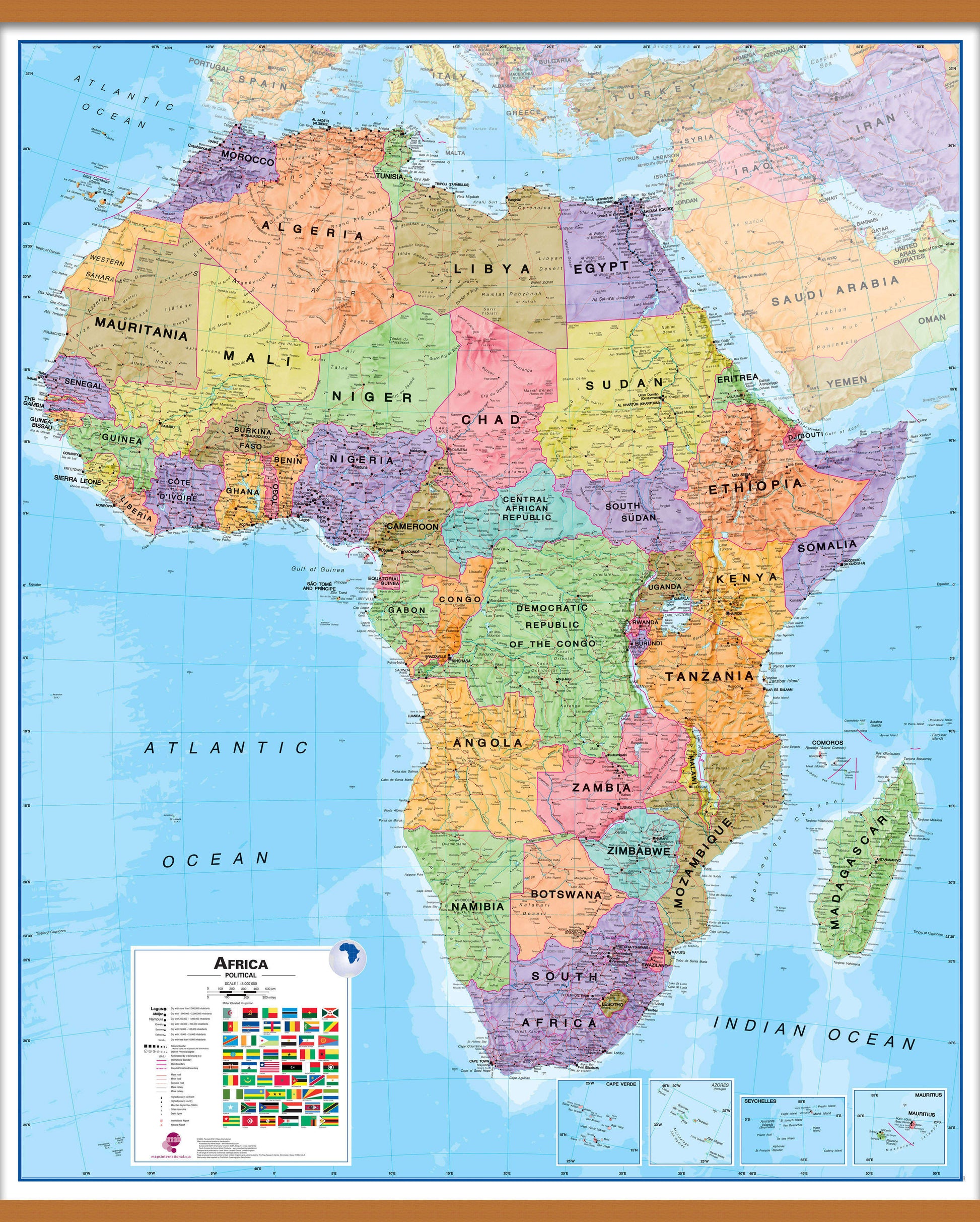 CT00014_L_LWDHB - Africa Wall Map Political