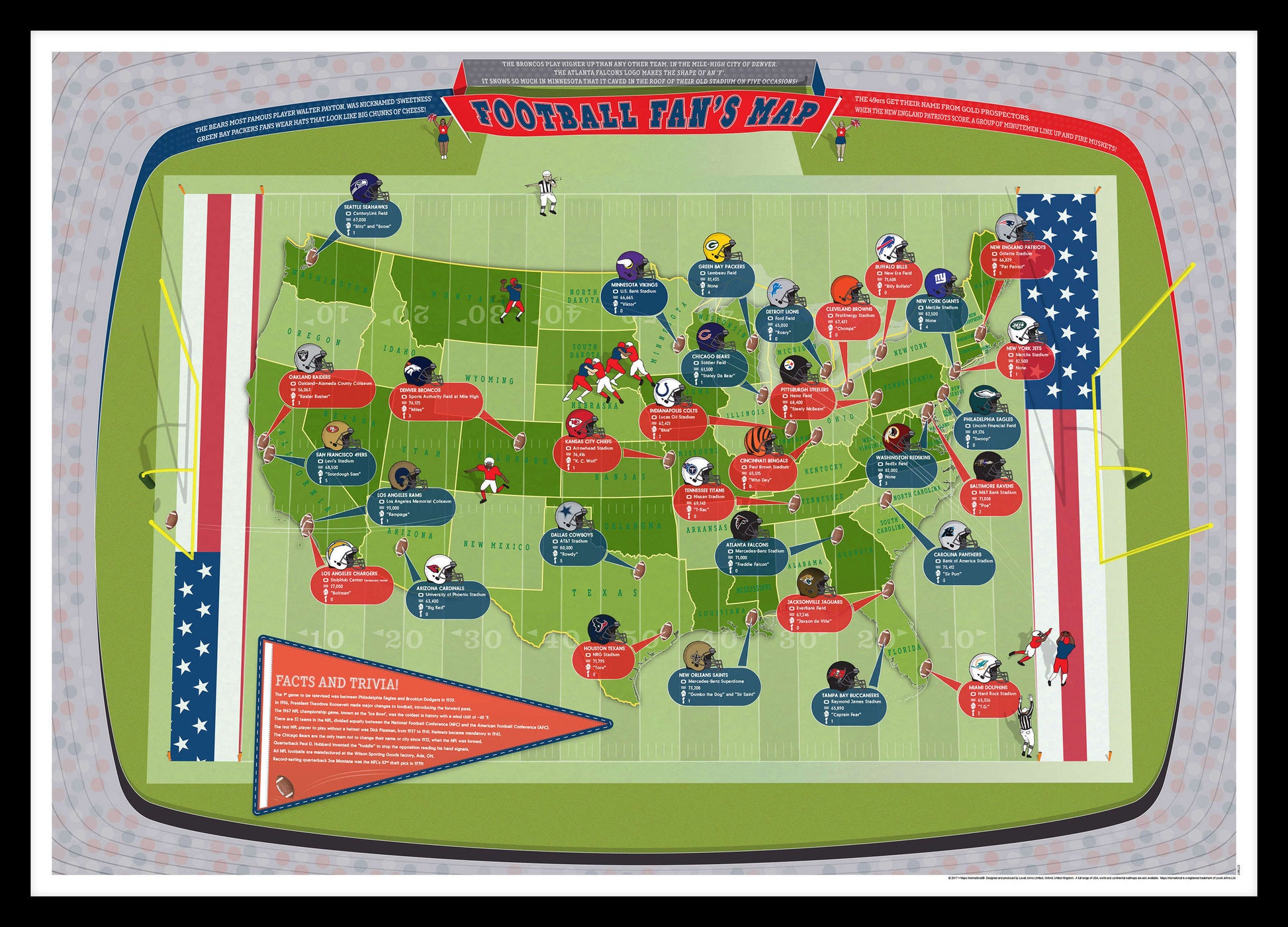 CM01617_M_PINBL - American Football Stadiums Map