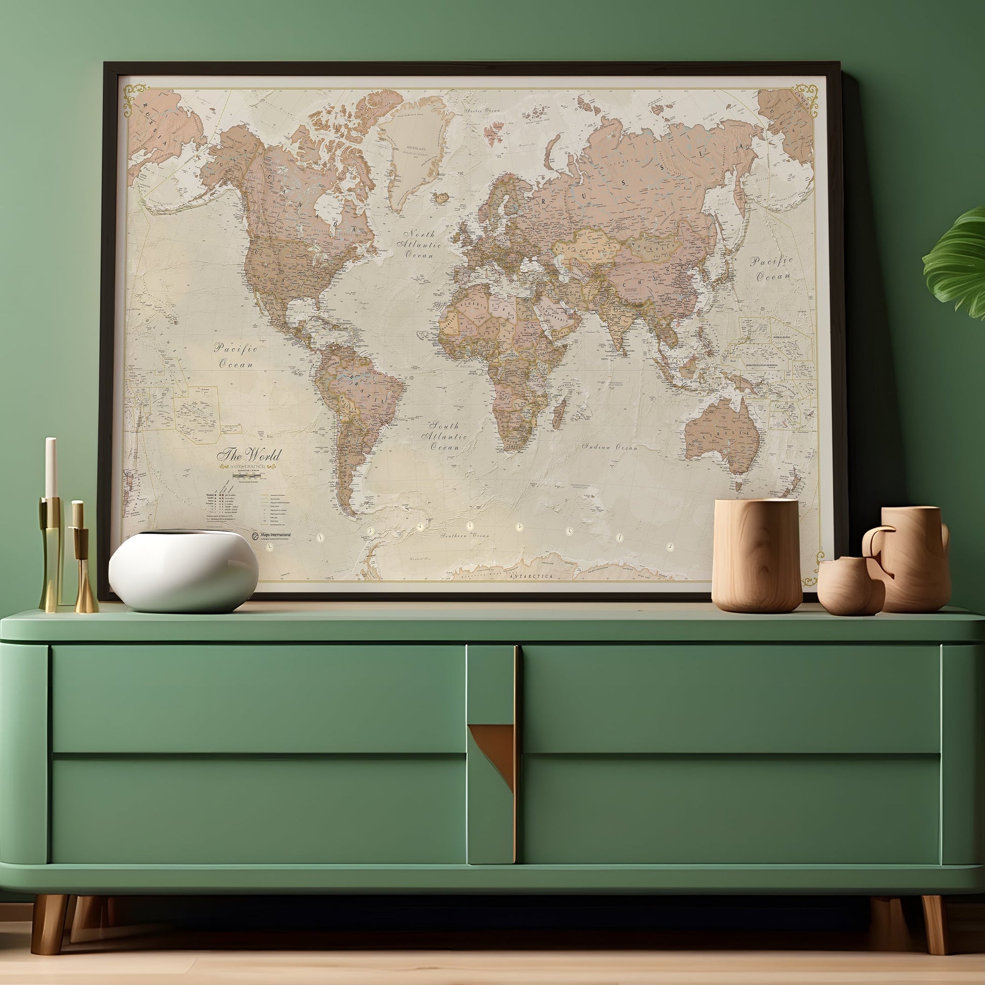 WM01164_L_LBWBL - Vintage Map of the World