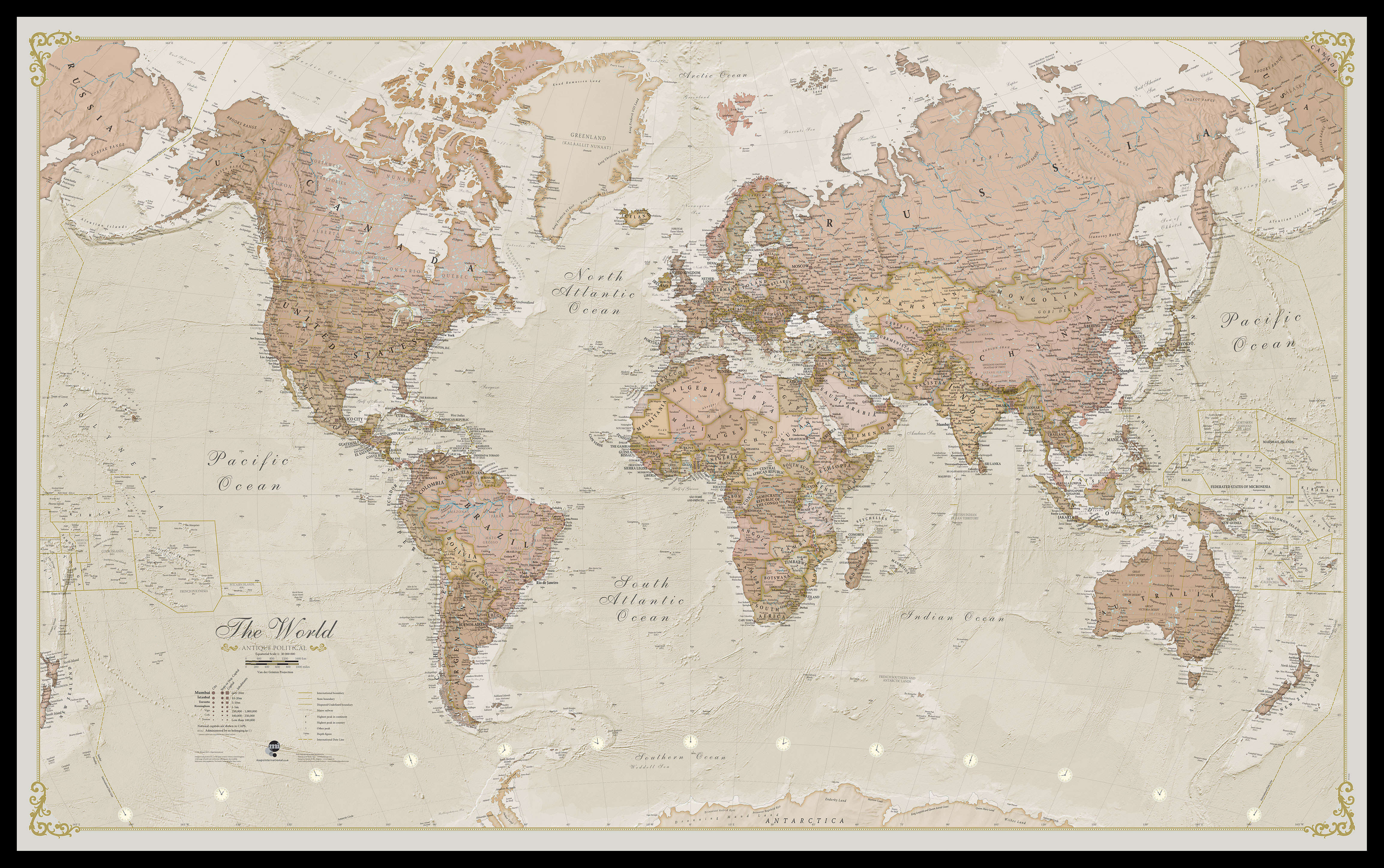 WM01164_H_LBDBL - Vintage Map of the World