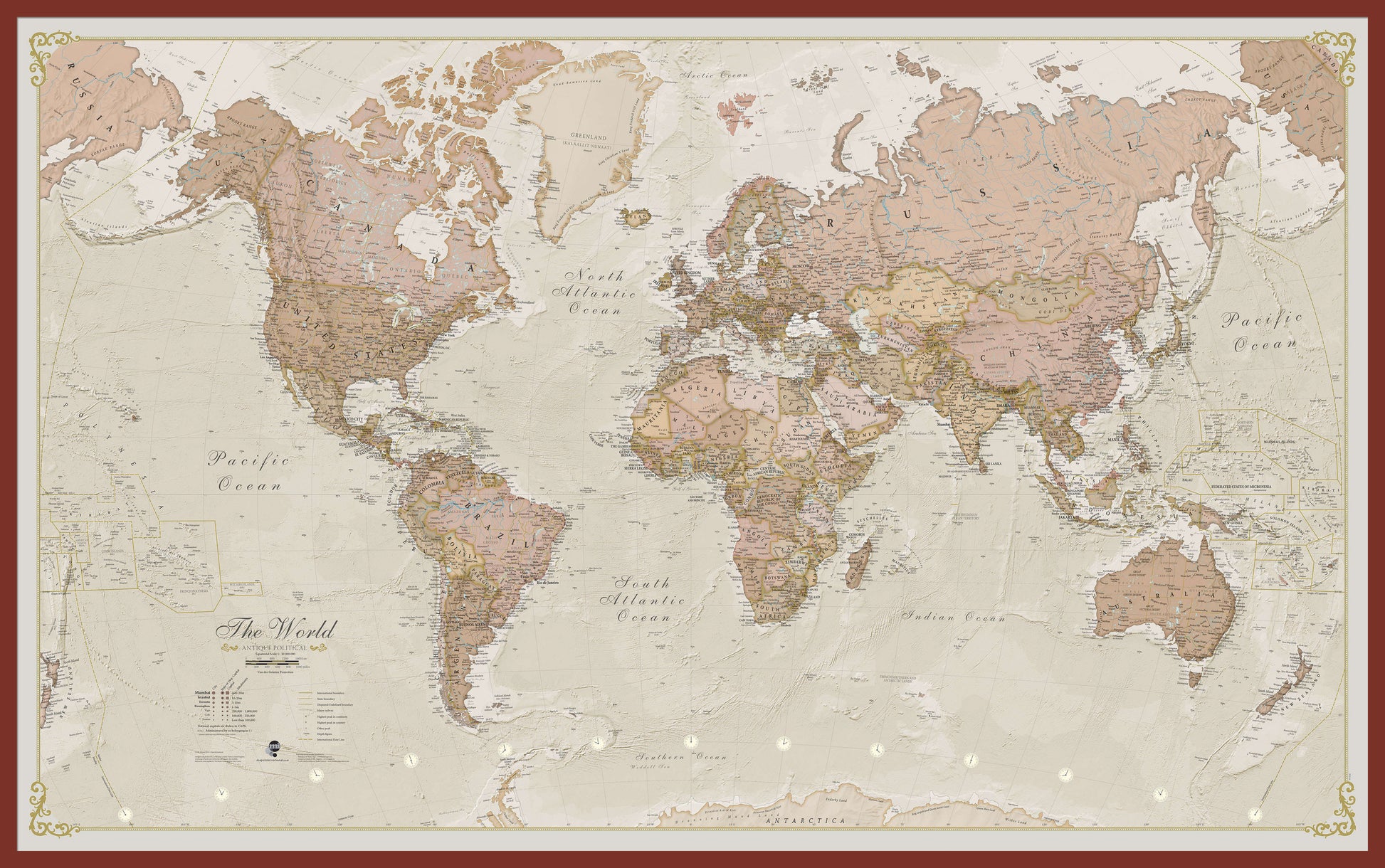 WM01164_H_LBDOK - Vintage Map of the World