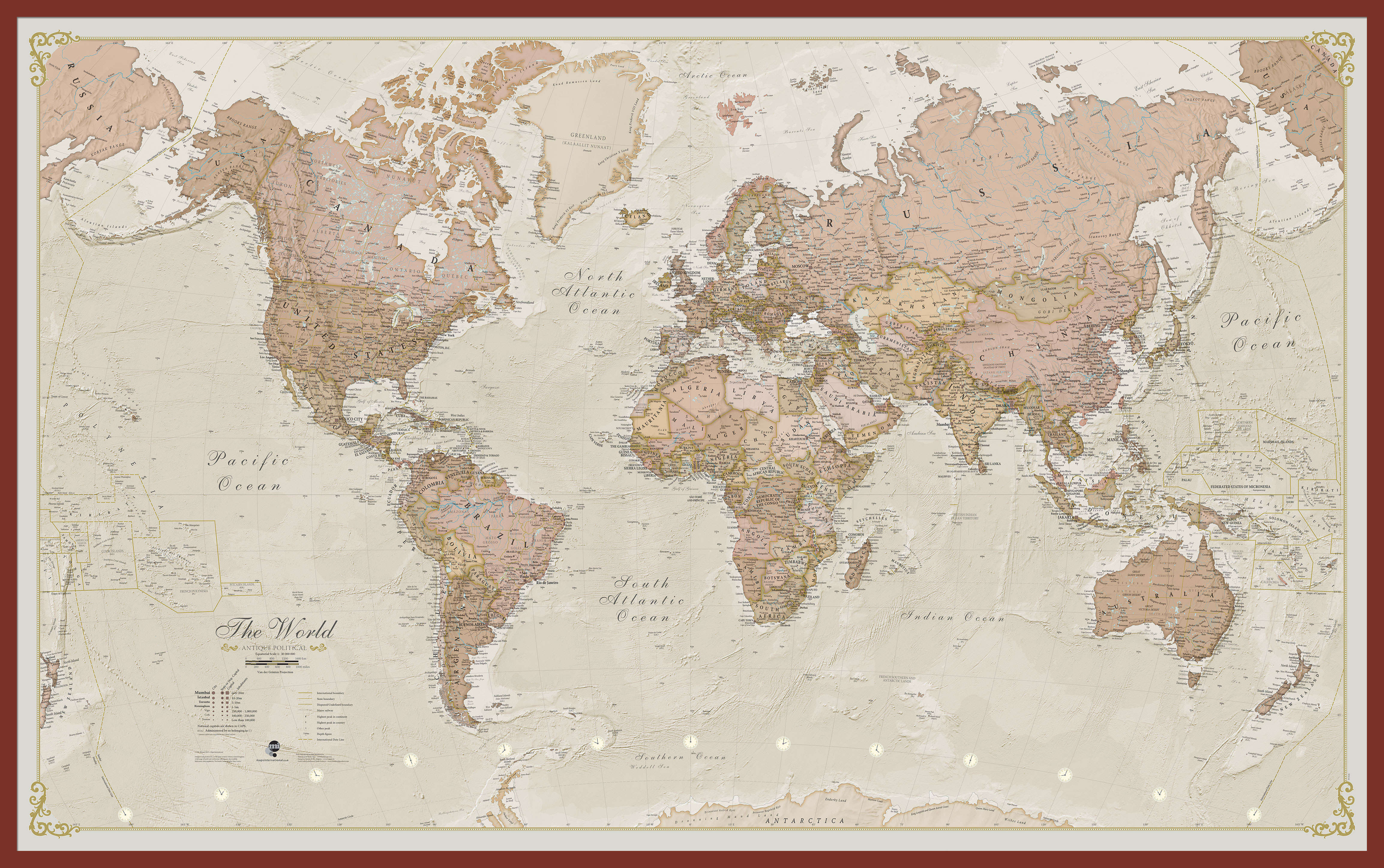 WM01164_H_LBDOK - Vintage Map of the World