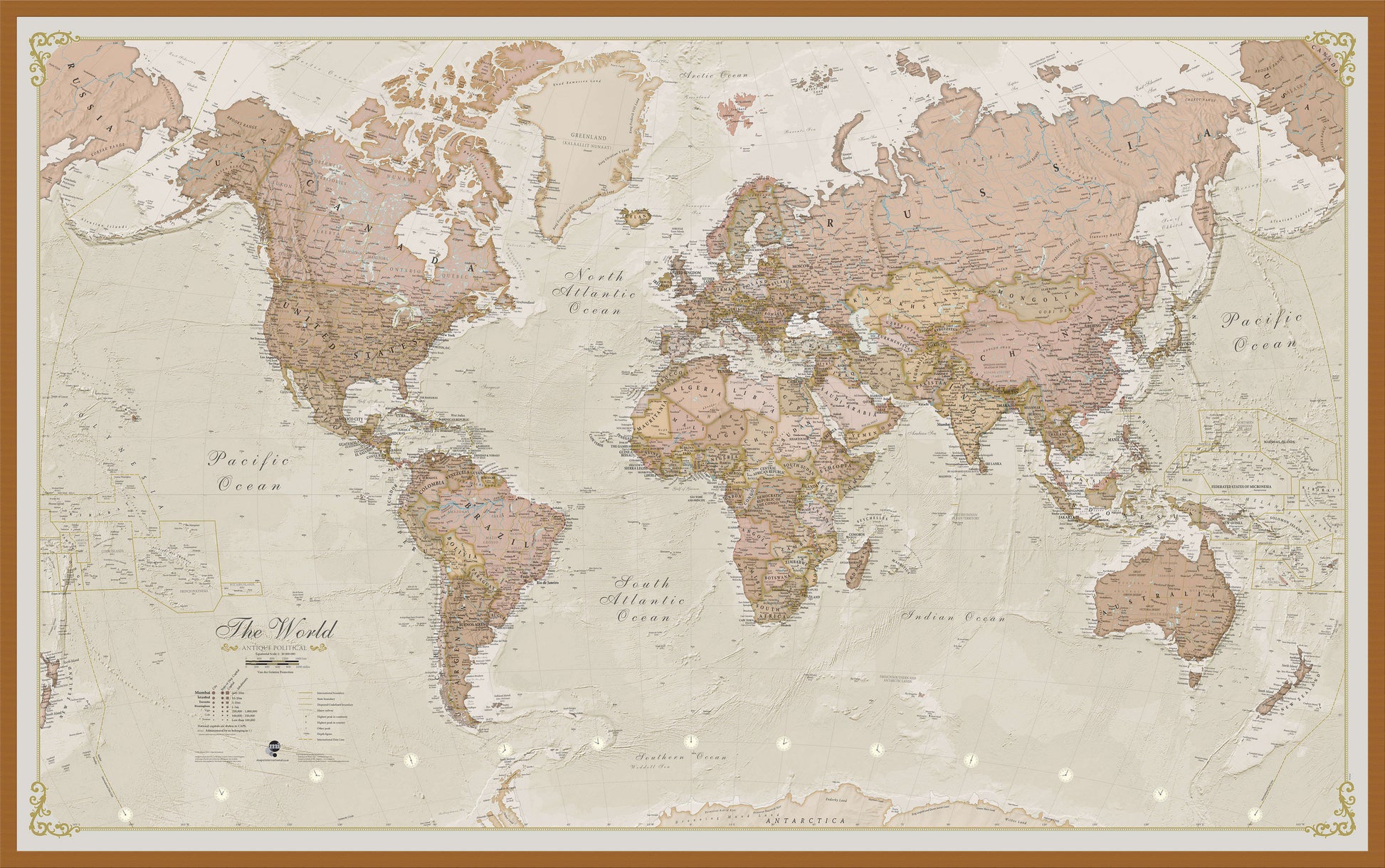 WM01164_L_WDTEA - Vintage Map of the World