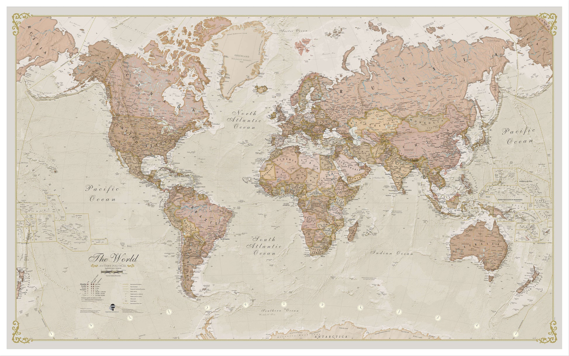 WM01164_L_WDWHI - Vintage Map of the World