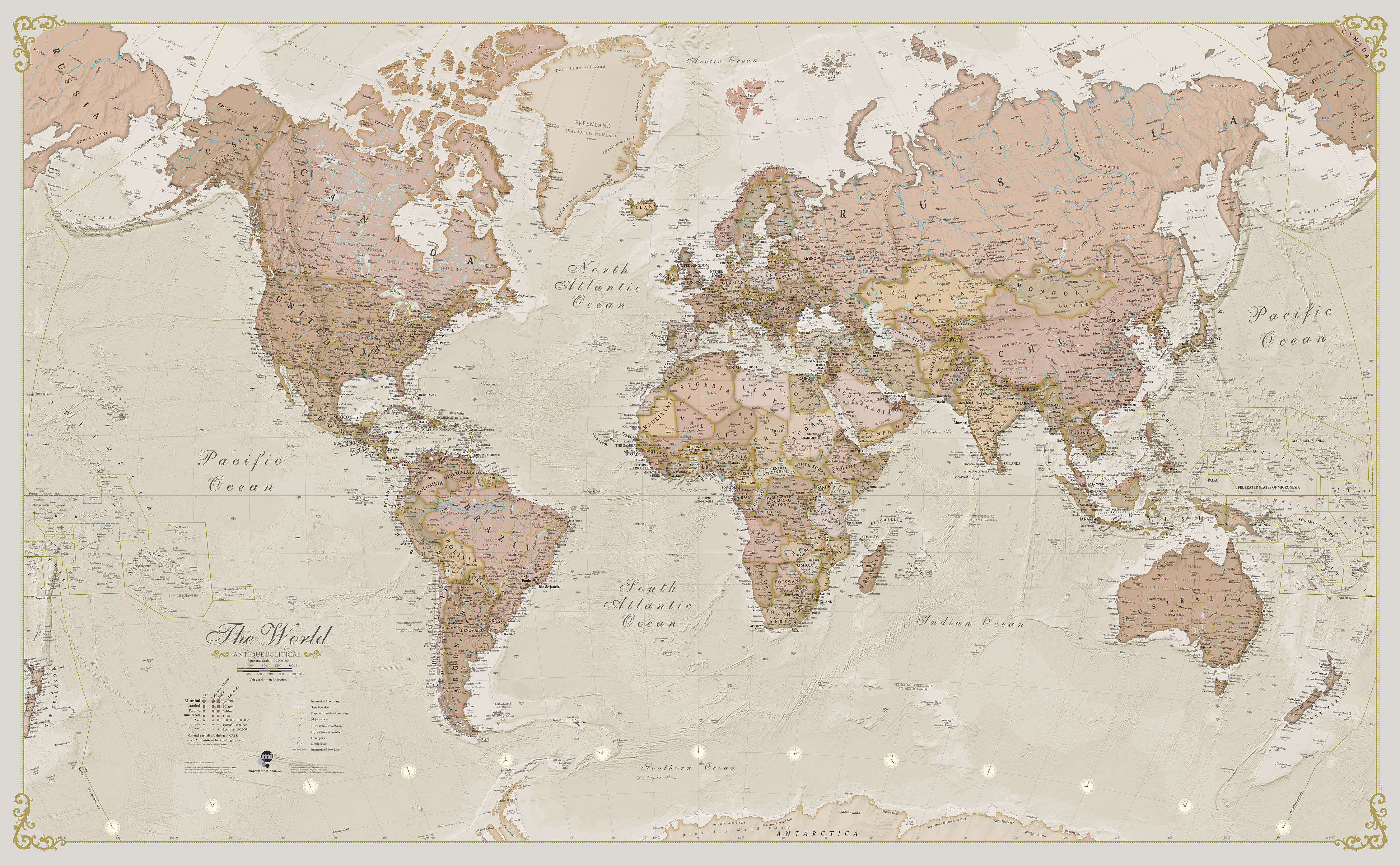 WM01164_M_LAMIN - Vintage Map of the World