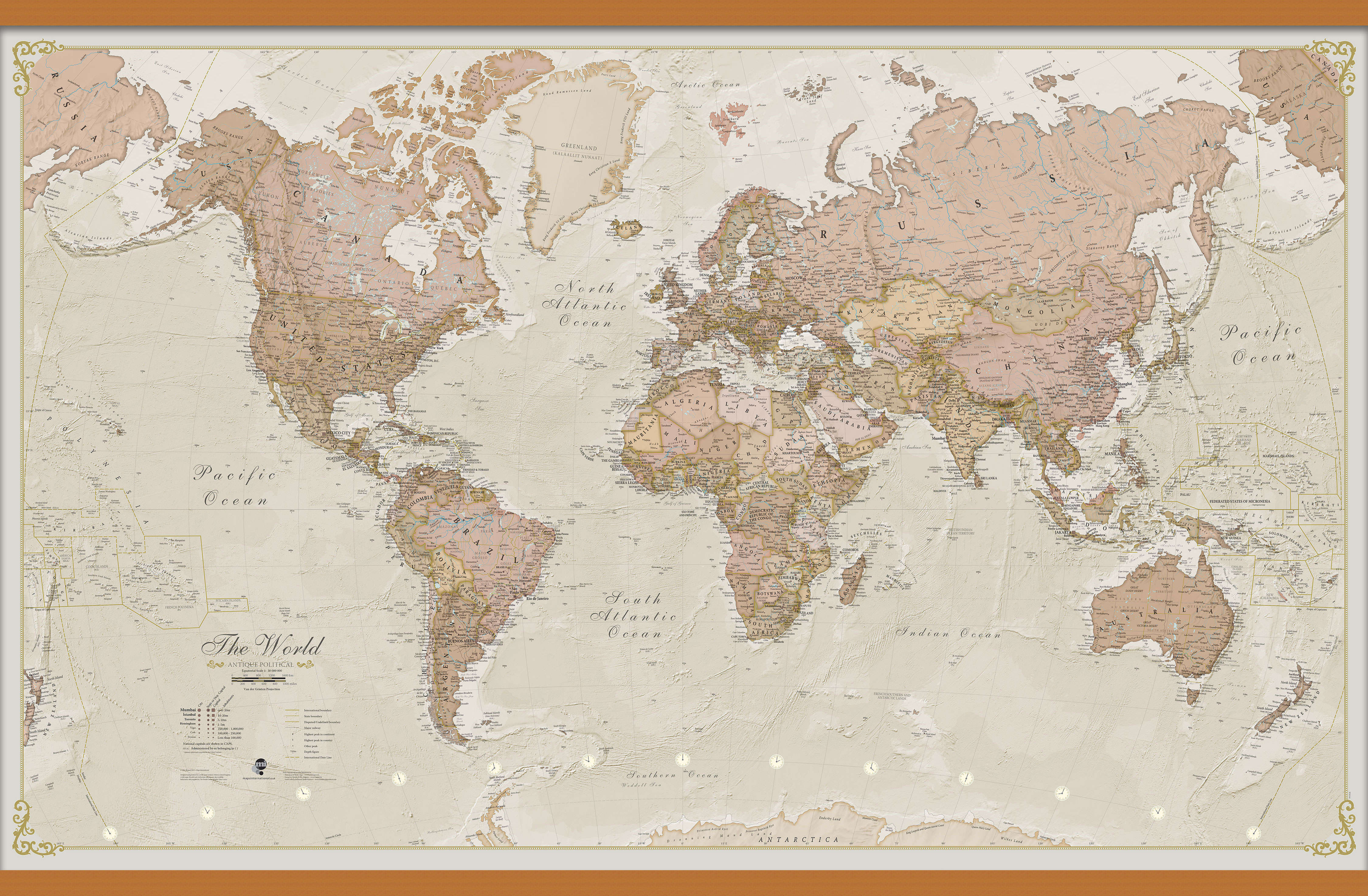 WM01164_L_LWDHB - Vintage Map of the World