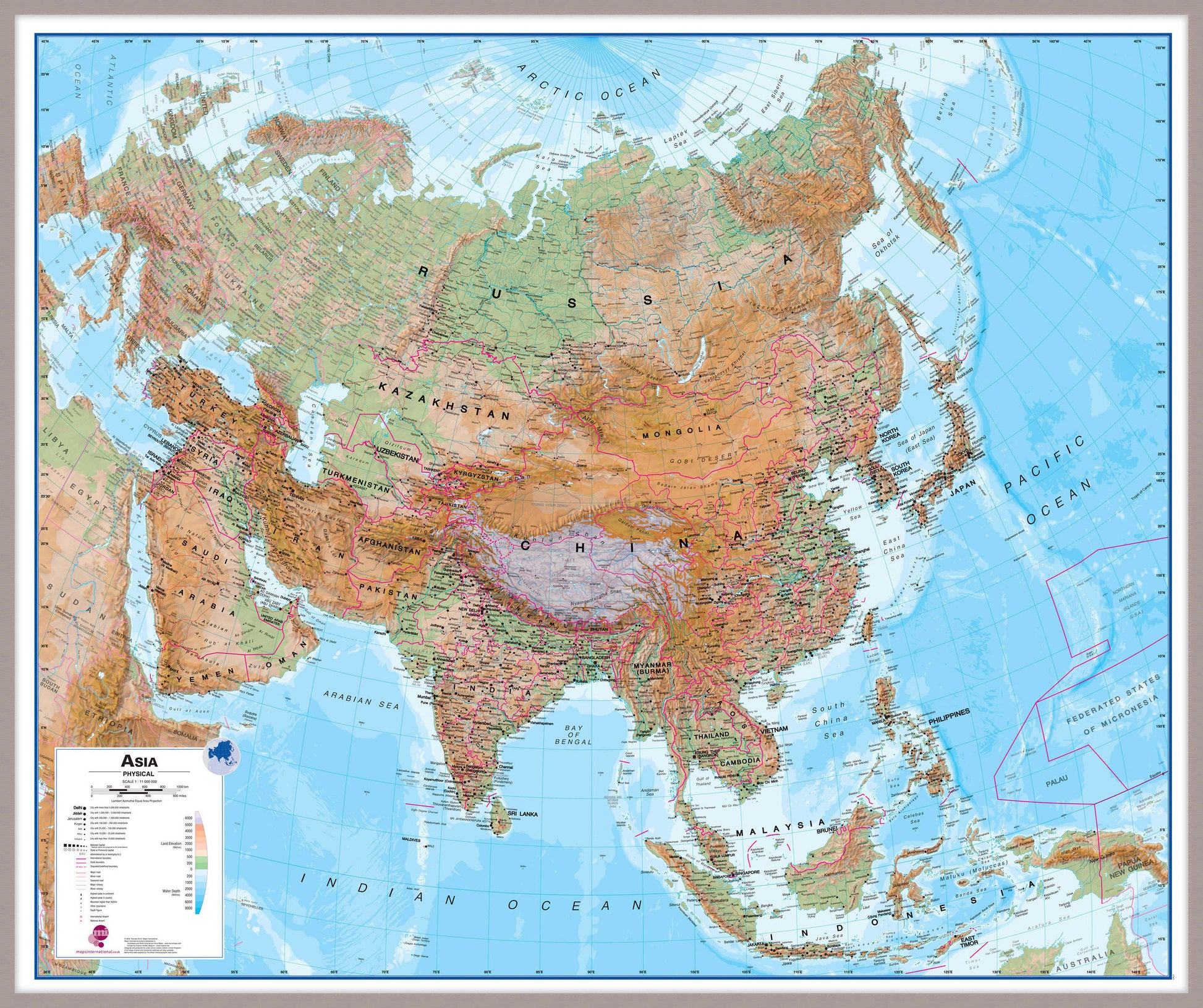 CT00407_H_LBDAL - Asia Wall Map Physical