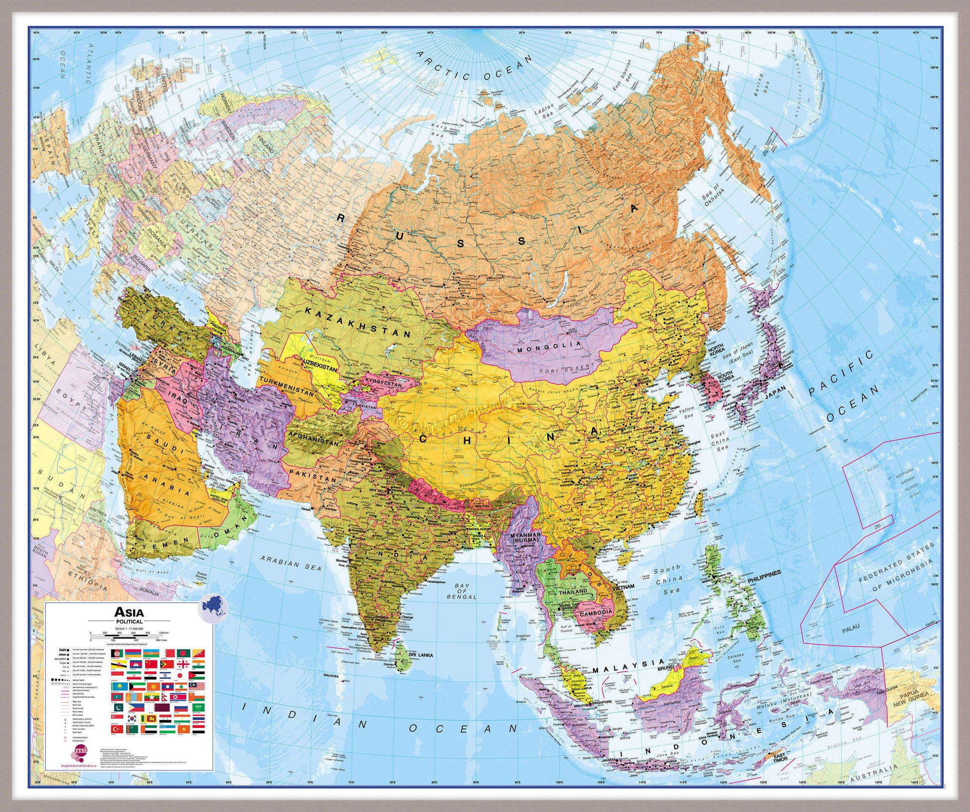 CT00016_L_MGFAL - Asia Wall Map Political