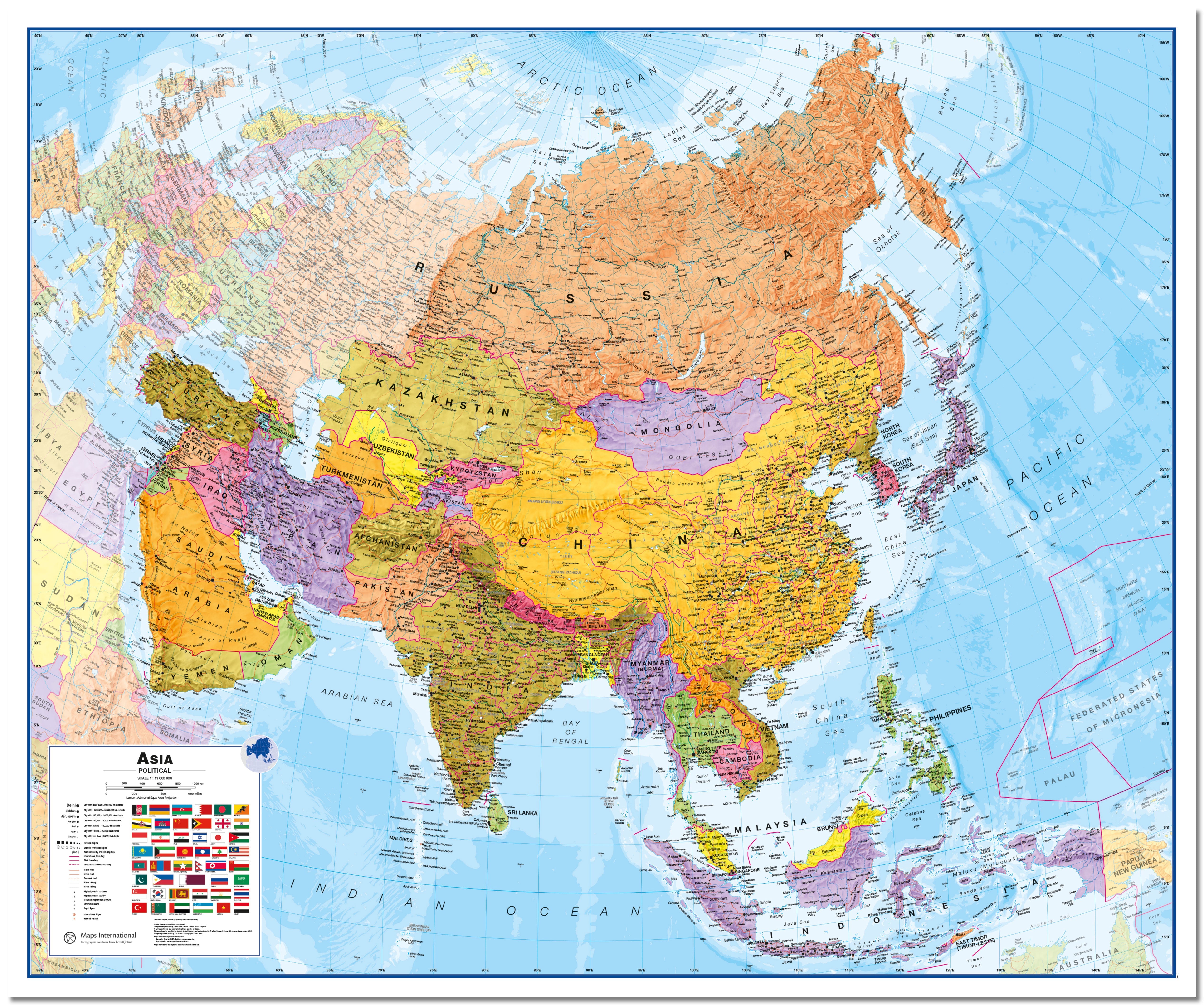 CT00016_L_LMBRD - Asia Wall Map Political