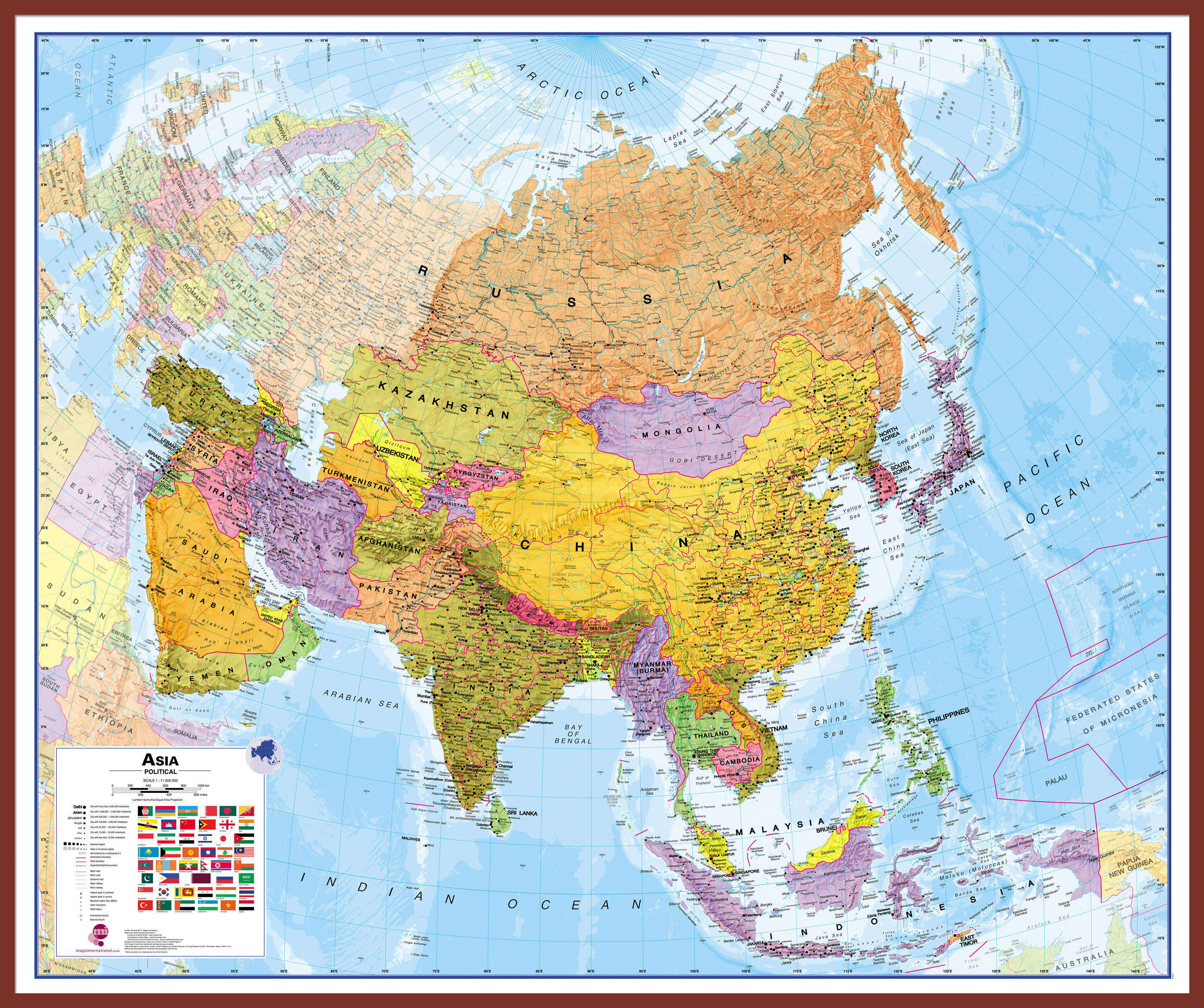 CT00016_L_LBDOK - Asia Wall Map Political