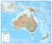CT00408_H_LAMIN - Australasia Wall Map Physical