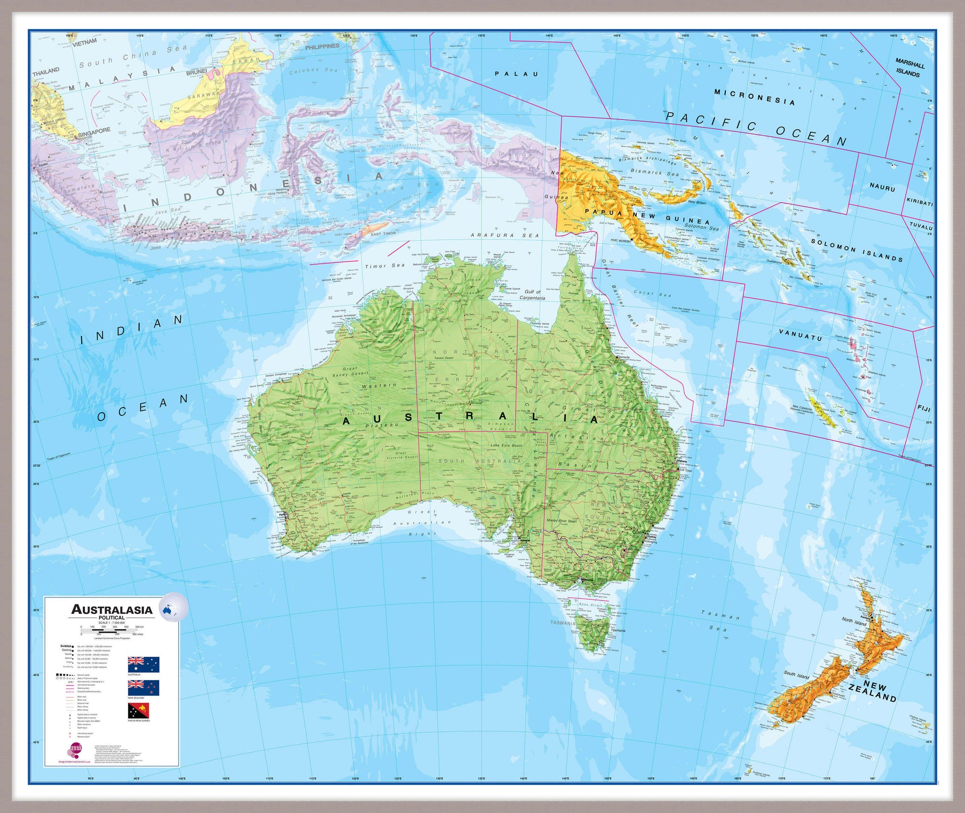 CT00017_L_MGFAL - Australasia Wall Map Political