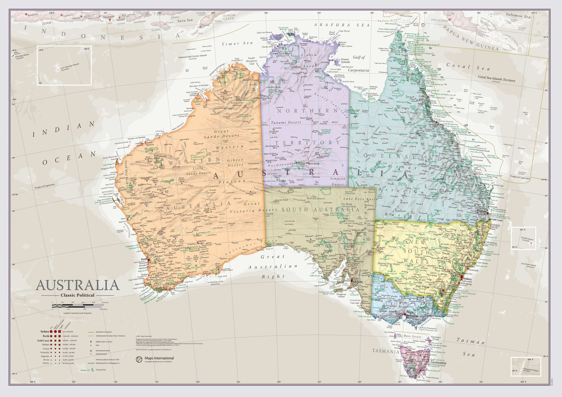 CM01750_L_LAMIN - Australia Classic Wall Map