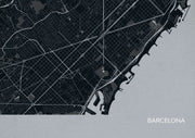 LS01558_4_MATTP - Barcelona City Street Map Print Charcoal