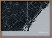 LS01558_3_WDOAK - Barcelona City Street Map Print Charcoal