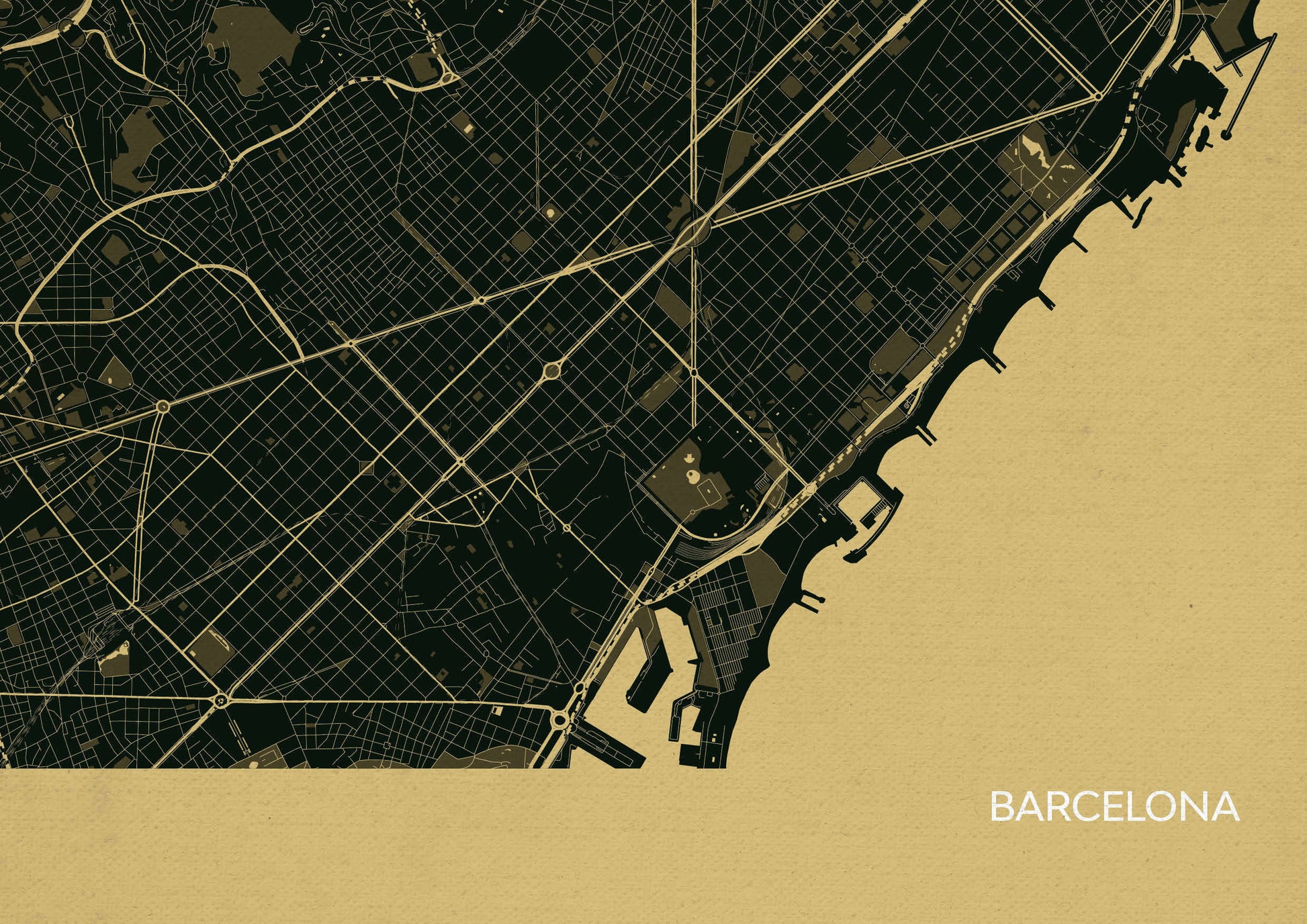 LS01568_3_MATTP - Barcelona City Street Map Print Straw
