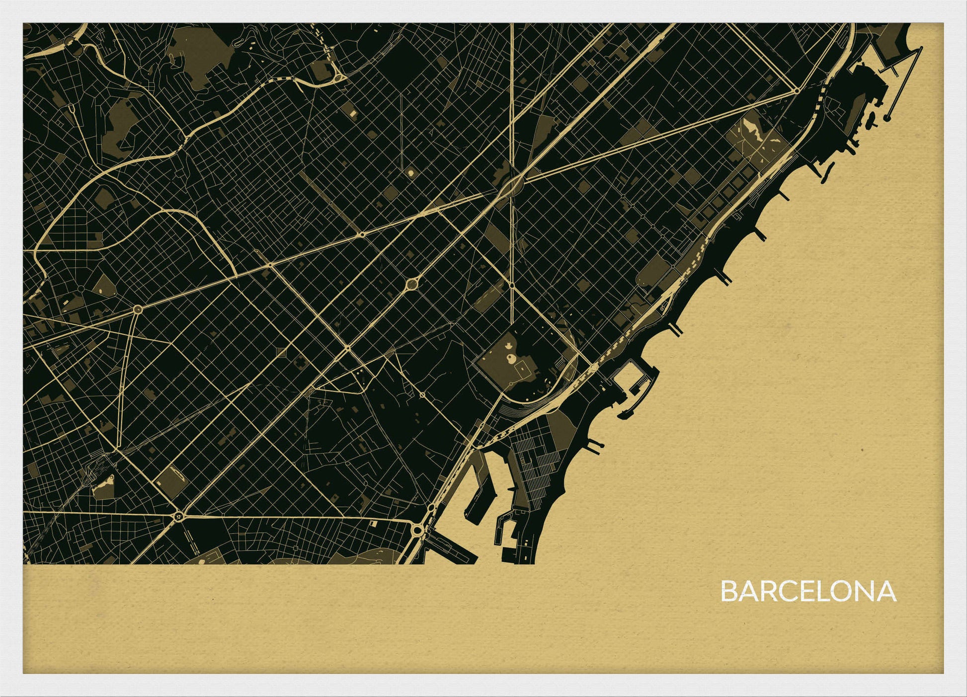LS01568_4_WDWHI - Barcelona City Street Map Print Straw
