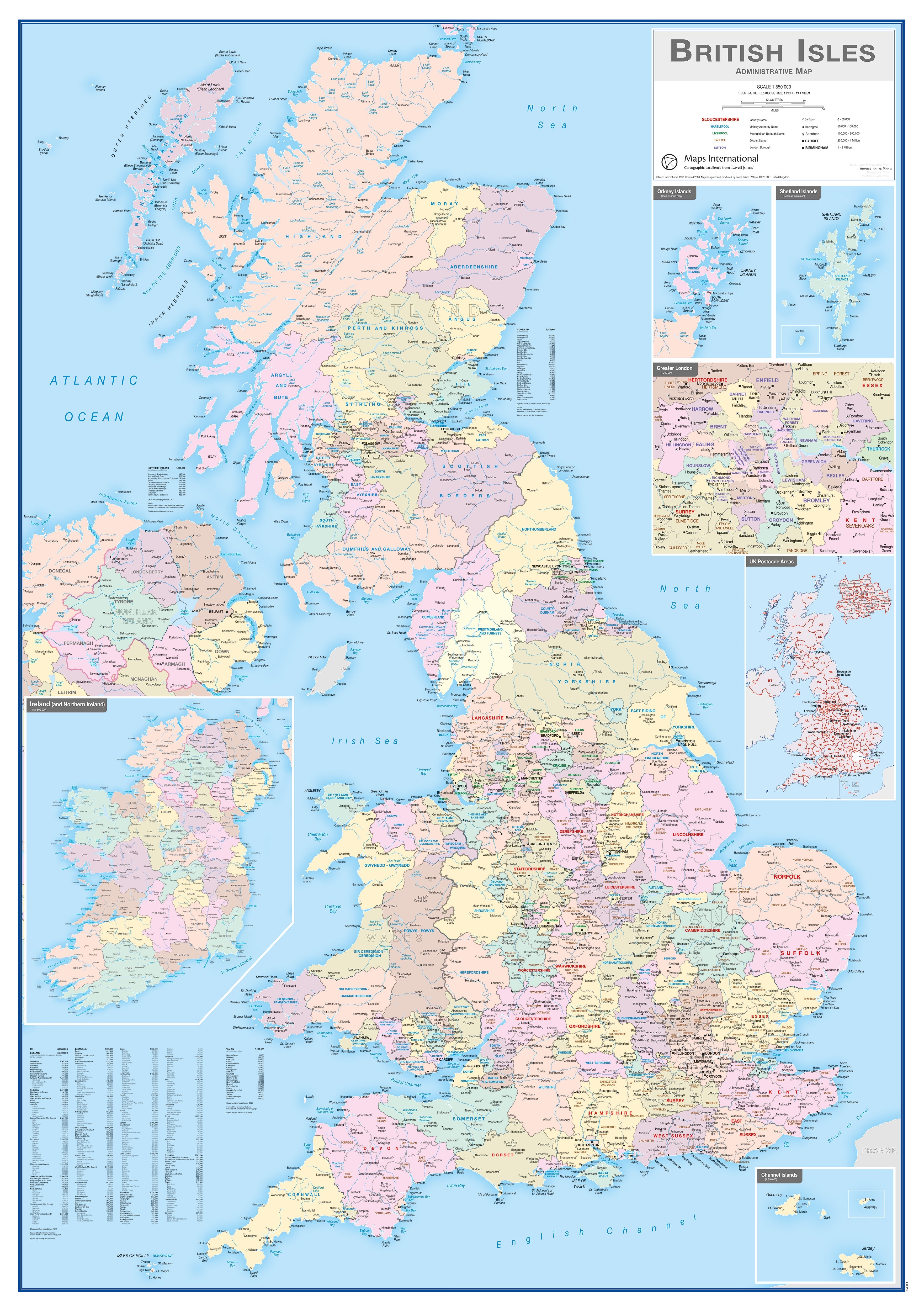 UK00263_H_LAMIN - British Isles Administrative Map
