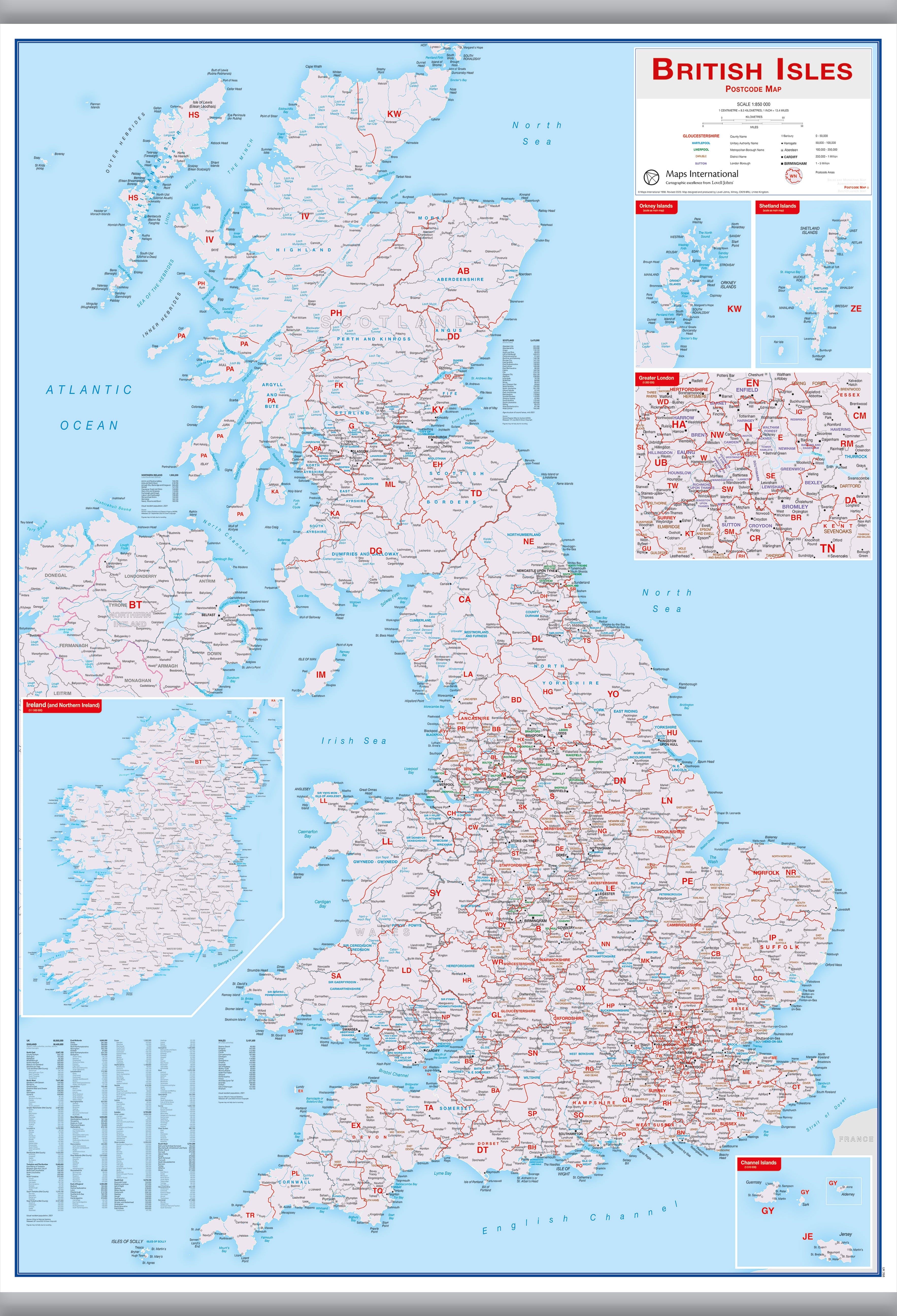 UK00264_H_LAMHB - British Isles Postcode Map
