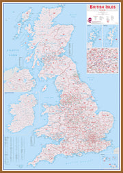 UK00264_L_WDTEA - British Isles Postcode Map